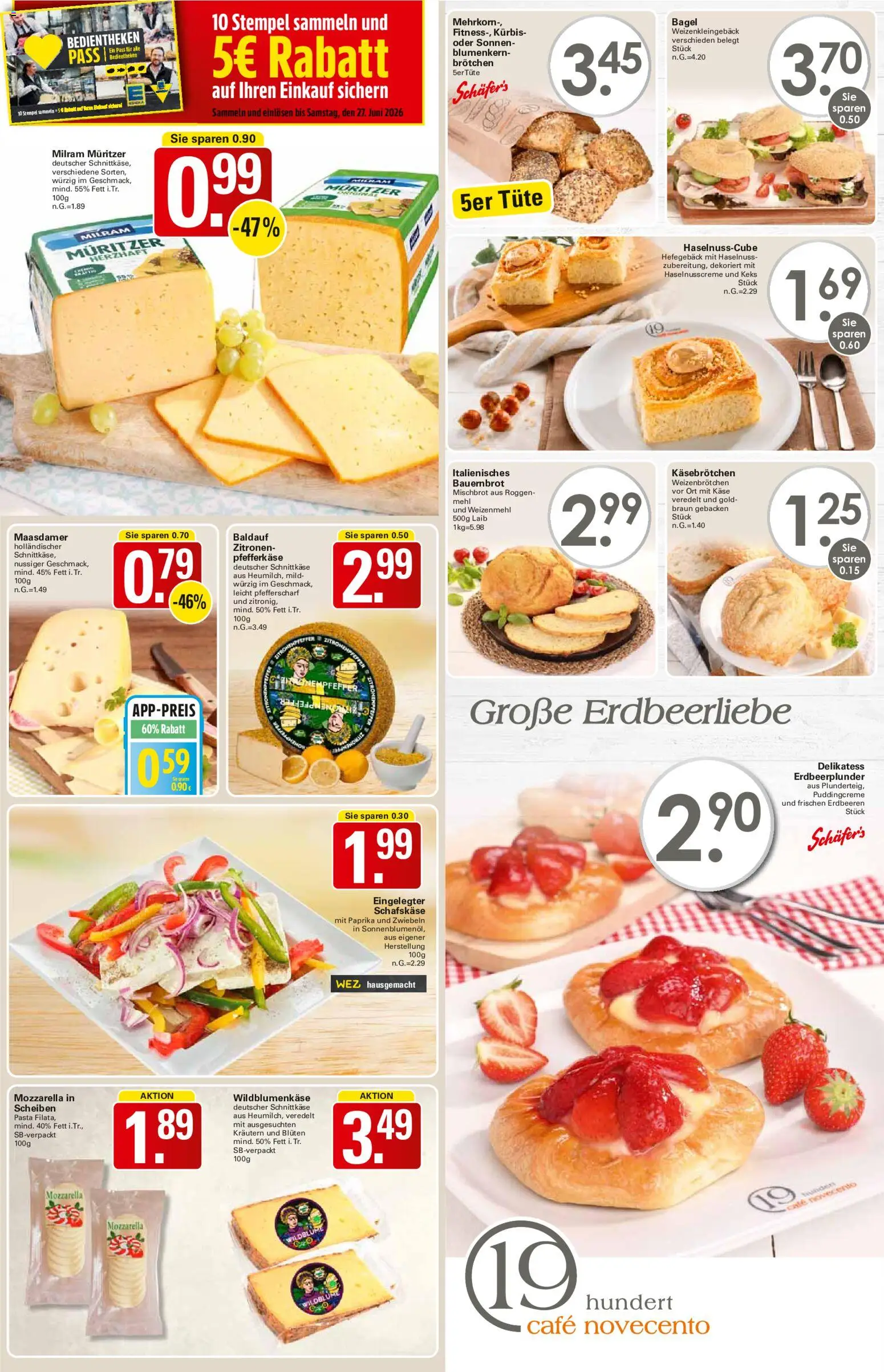 WEZ Prospekt – gültig ab 26.05.2026 | Seite: 3 | Produkte: Mozzarella, Weizenmehl, Pasta, Schafskase