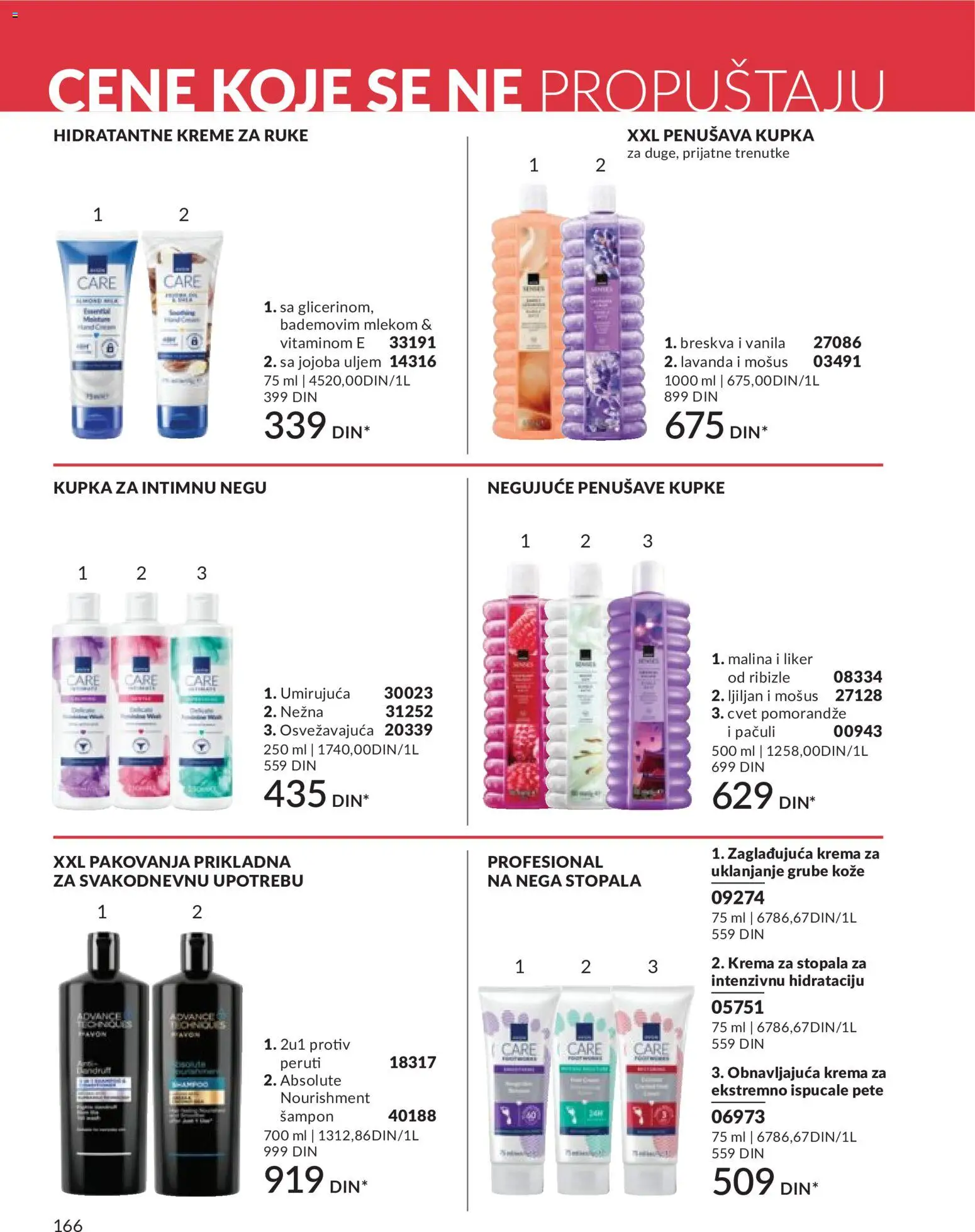 AVON katalog - važi od 01.05.2026 | Strana: 166 | Proizvode: Liker, Šampon, Malina, Breskva
