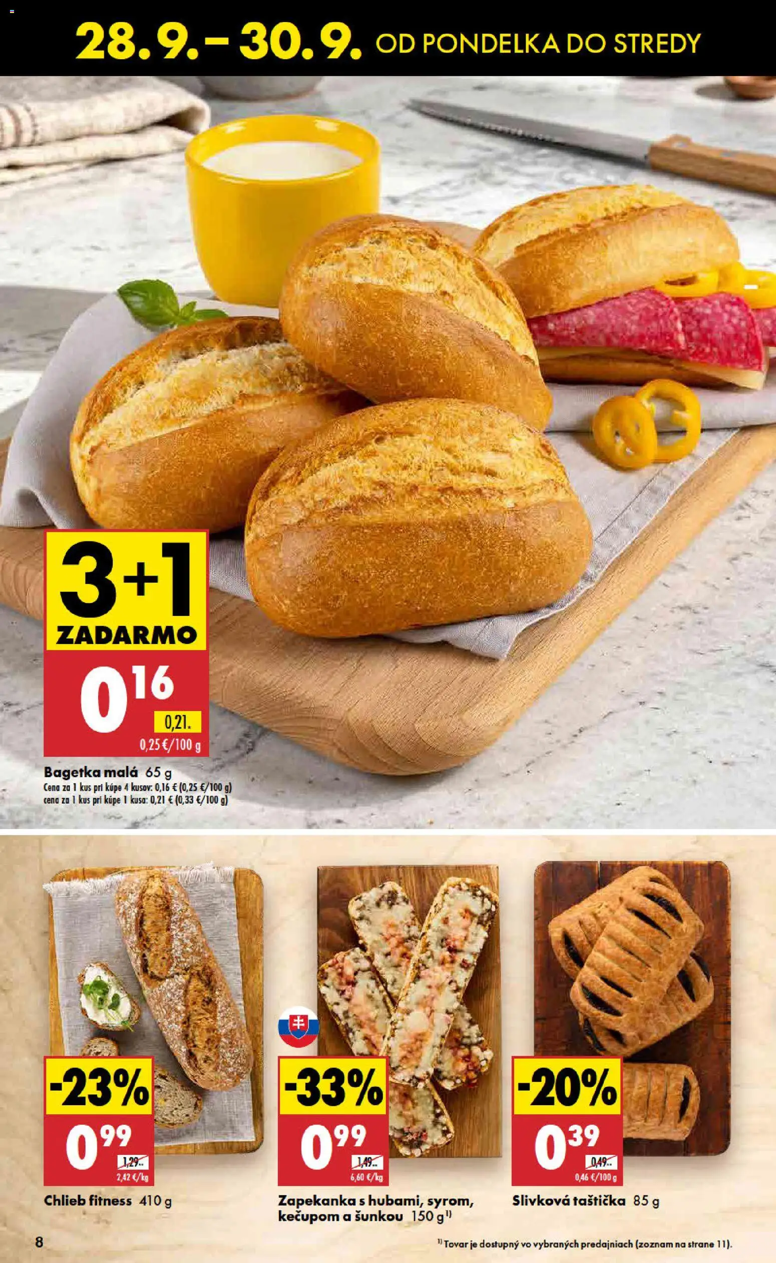 Nové Biedronka akcie – leták je platný od 28.09.2026 | Strana: 8 | Produkty: Chlieb