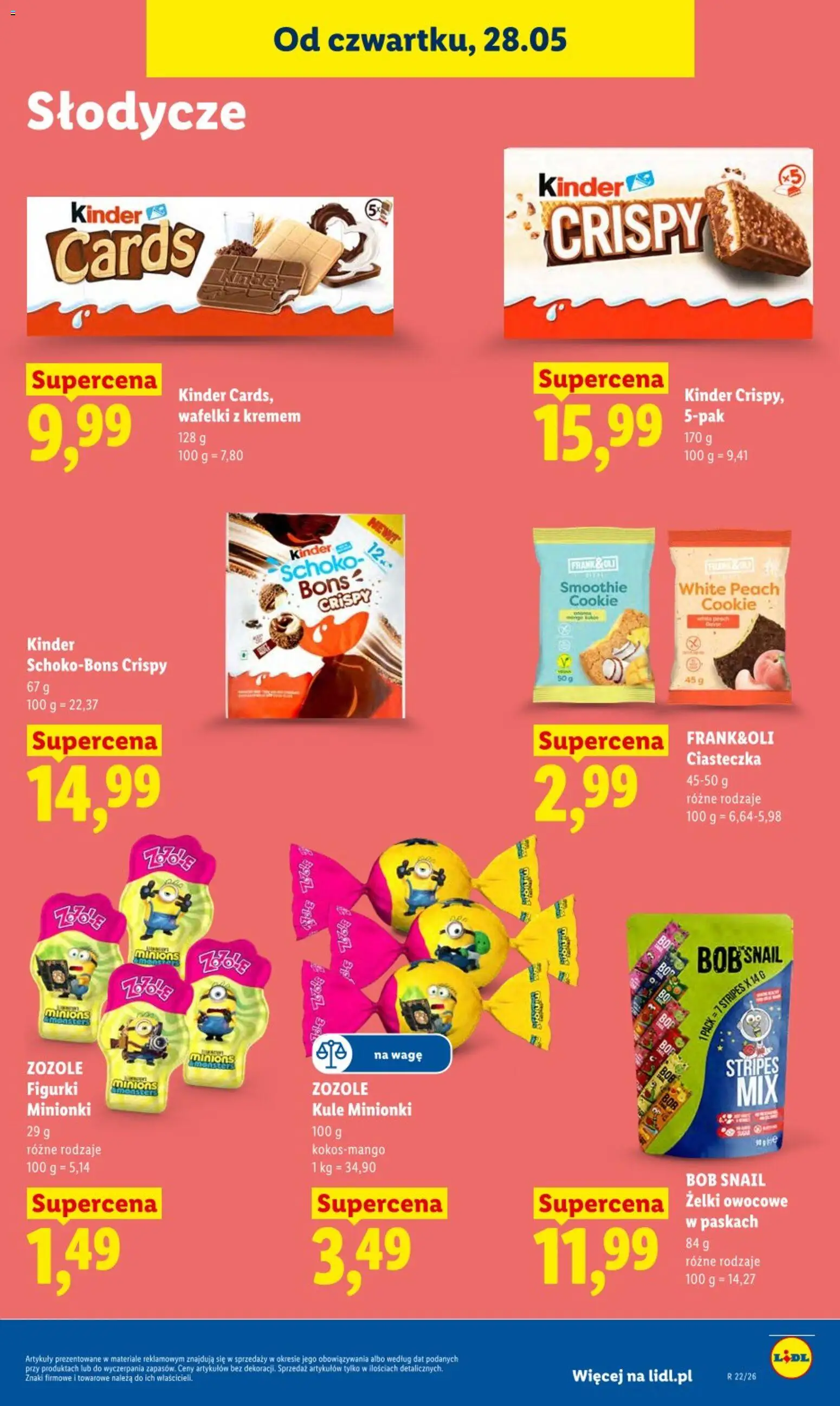 Lidl gazetka od 28.05.2026 | Strona: 61 | Produkty: Figurki, Bób, Żelki, Kinder cards