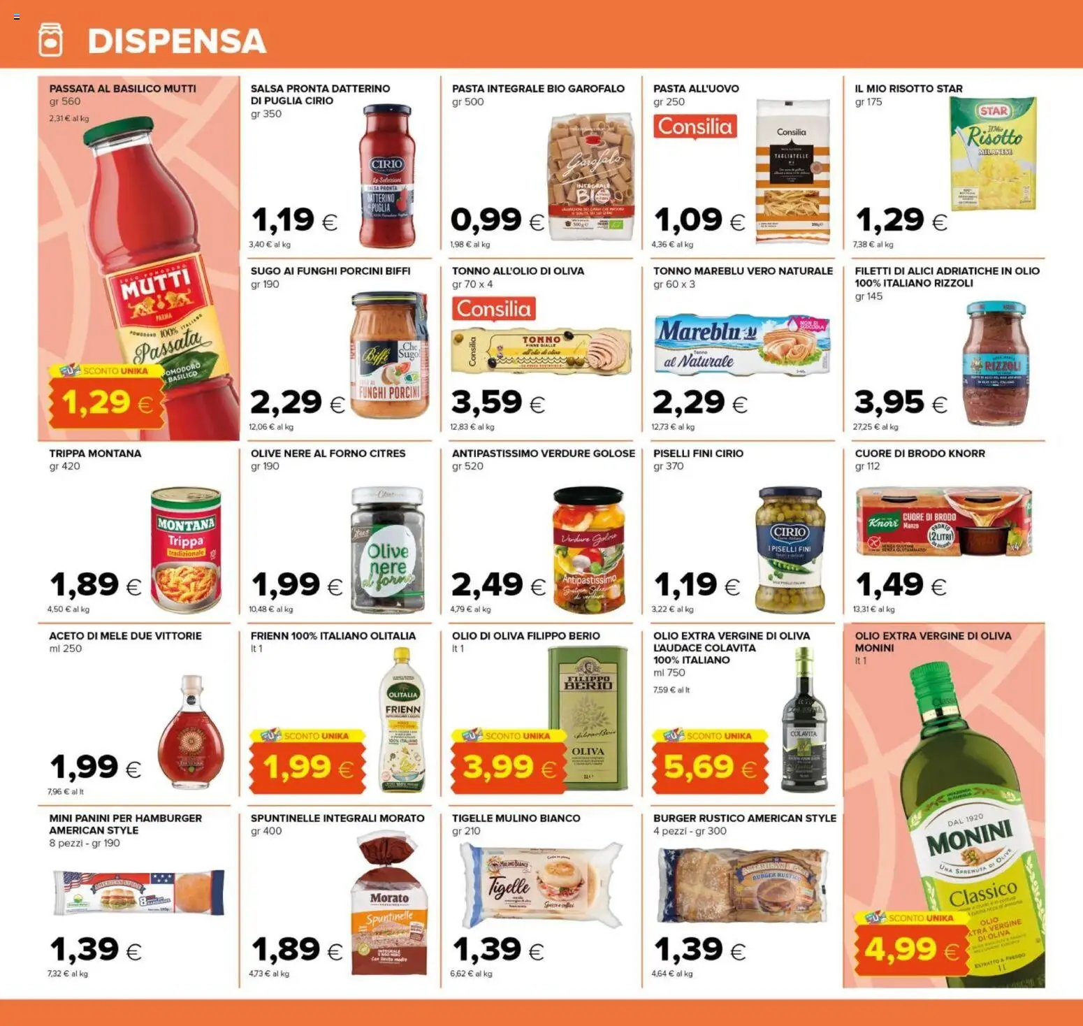Volantino Oasi del 14/09/2026 | Pagina: 16 | Prodotti: Manzo, Verdure, Pasta, Mutti salsa