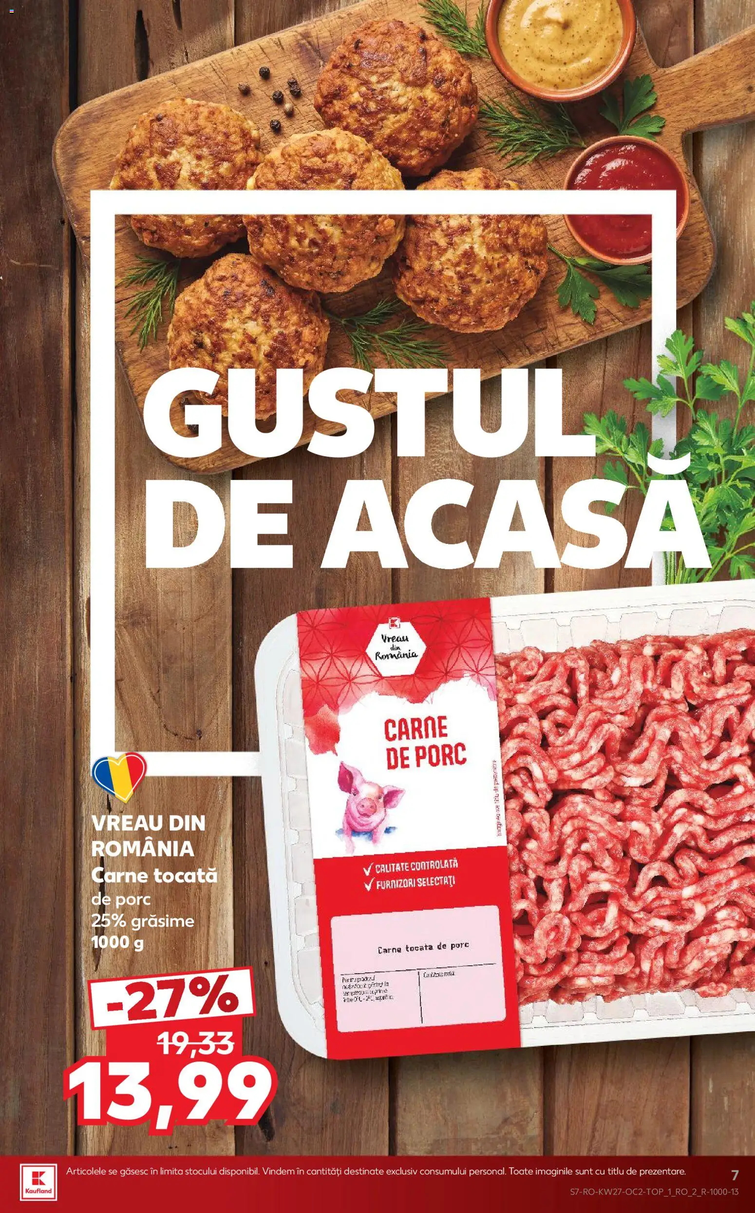 Noul catalog Kaufland – valabil de la 01.07.2026 | Pagină: 7 | Produse: Carne De Porc, Carne tocată