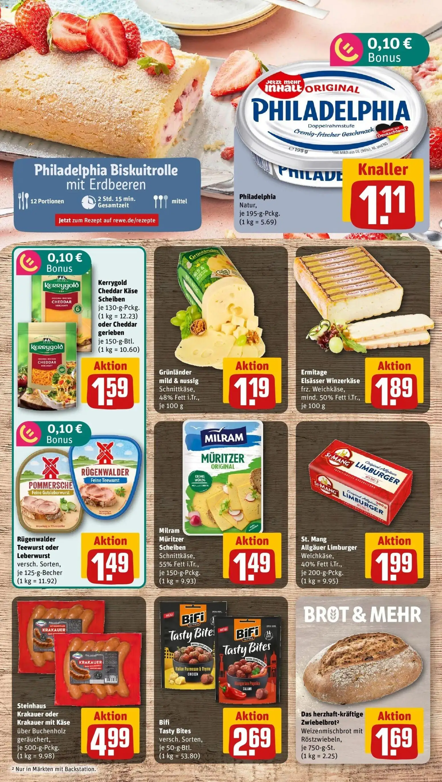 Rewe Prospekt Berlin / Grunewald – gültig ab 13.07.2026 | Seite: 11 | Produkte: Käse, Grunlander, Brot, Salami