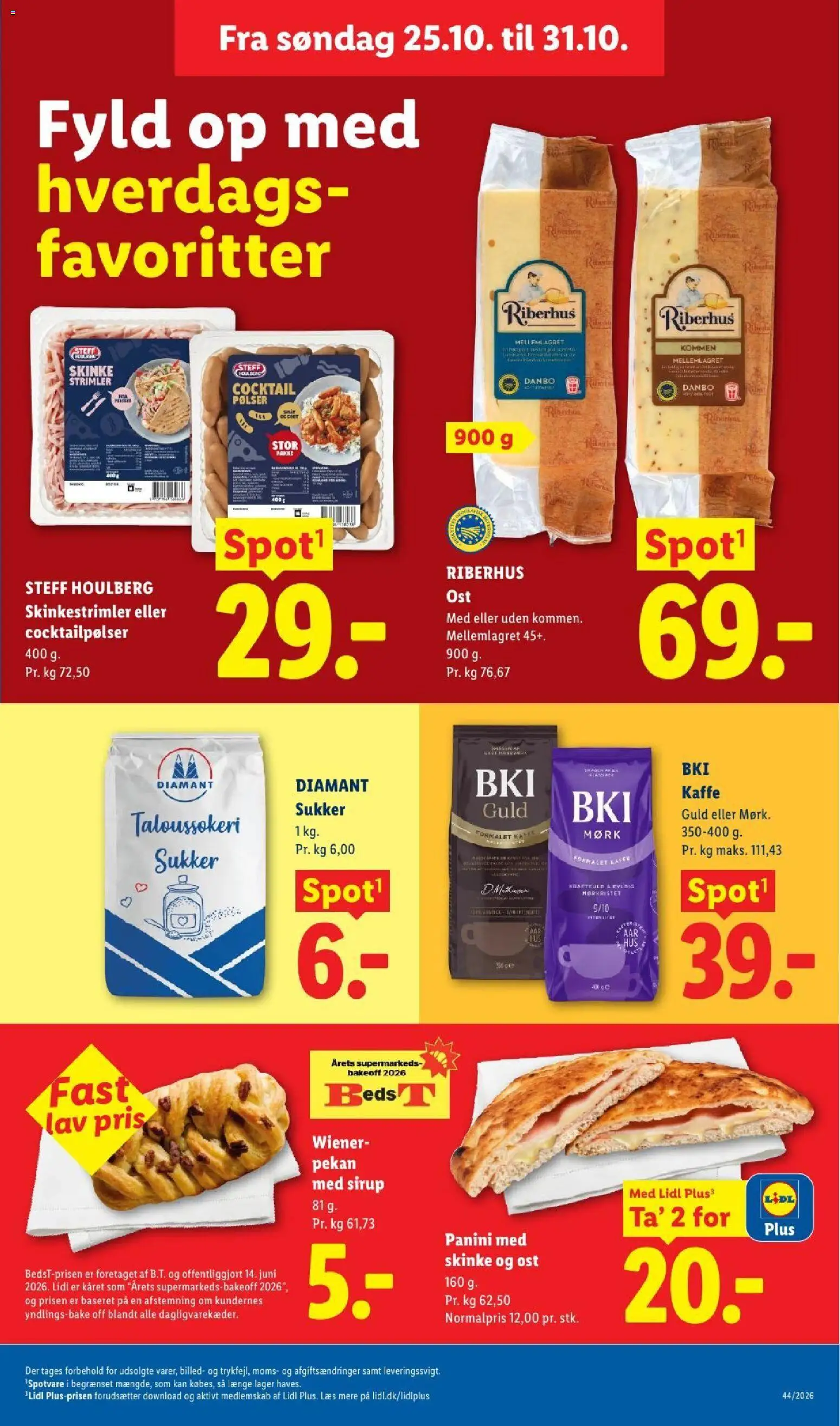 Lidl tilbudsavis – gyldig fra 25/10/2026 | Side: 6 | Produkter: Sirup, Ost, Kaffe, Pølser