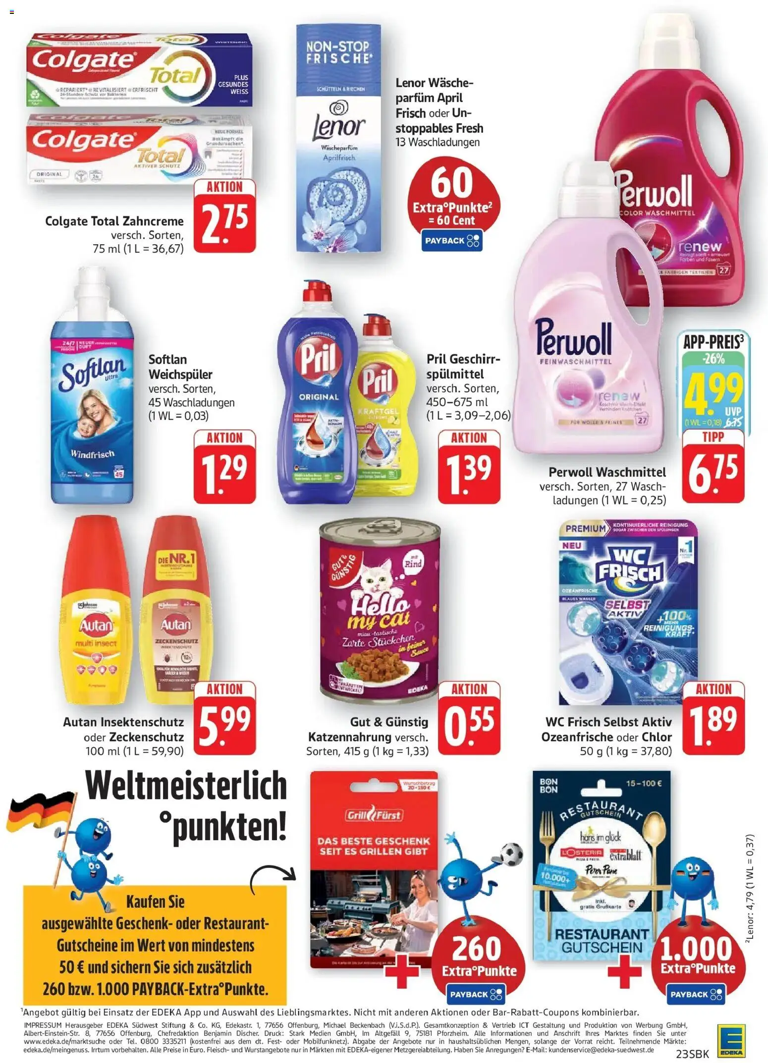 Edeka prospekt Pirmasens – gültig ab 08.06.2026 | Seite: 23 | Produkte: Weichspüler, Wc frisch, Pril, Fleisch