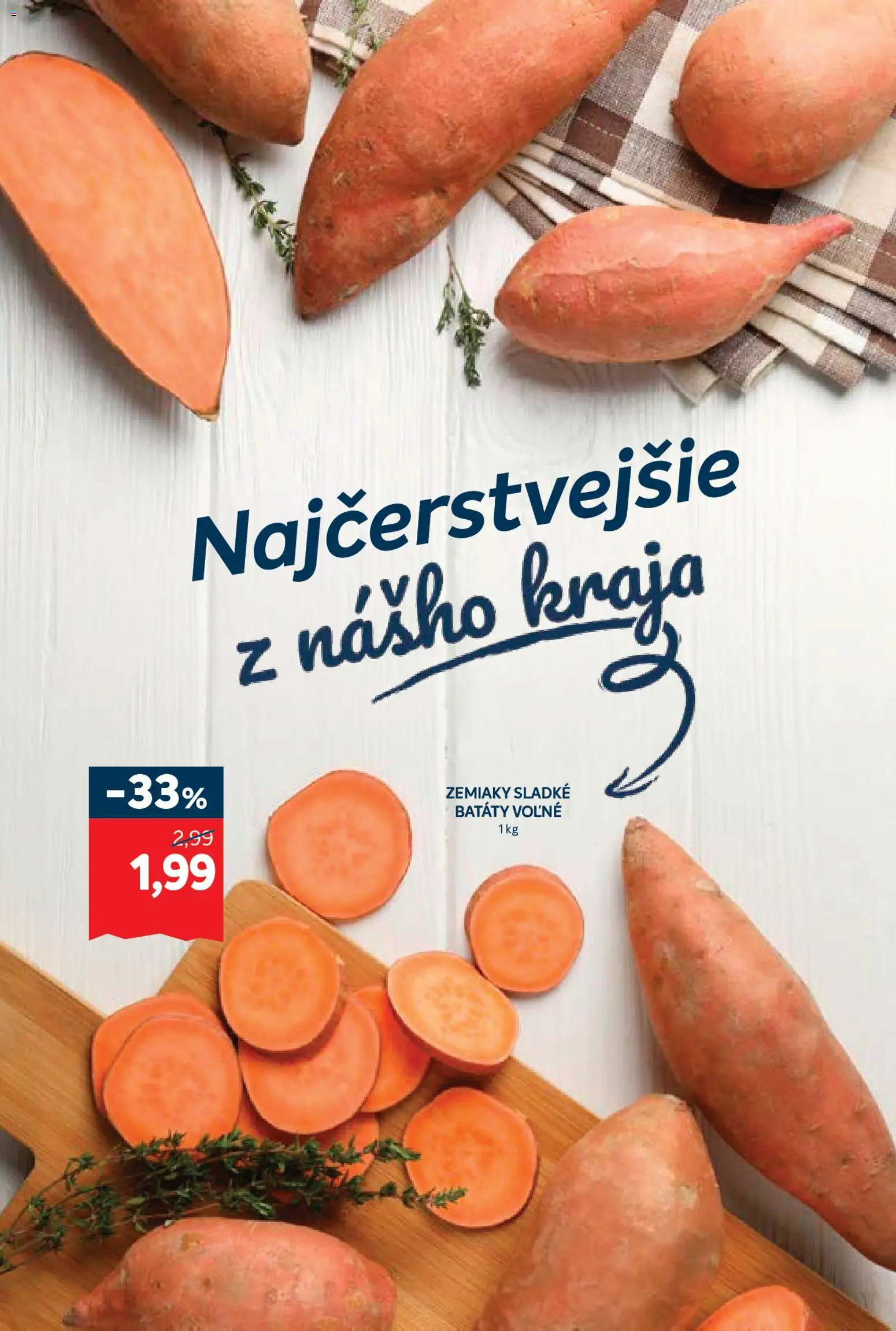 Nové Kraj akcie – leták je platný od 22.10.2026 | Strana: 3 | Produkty: Zemiaky, Batáty