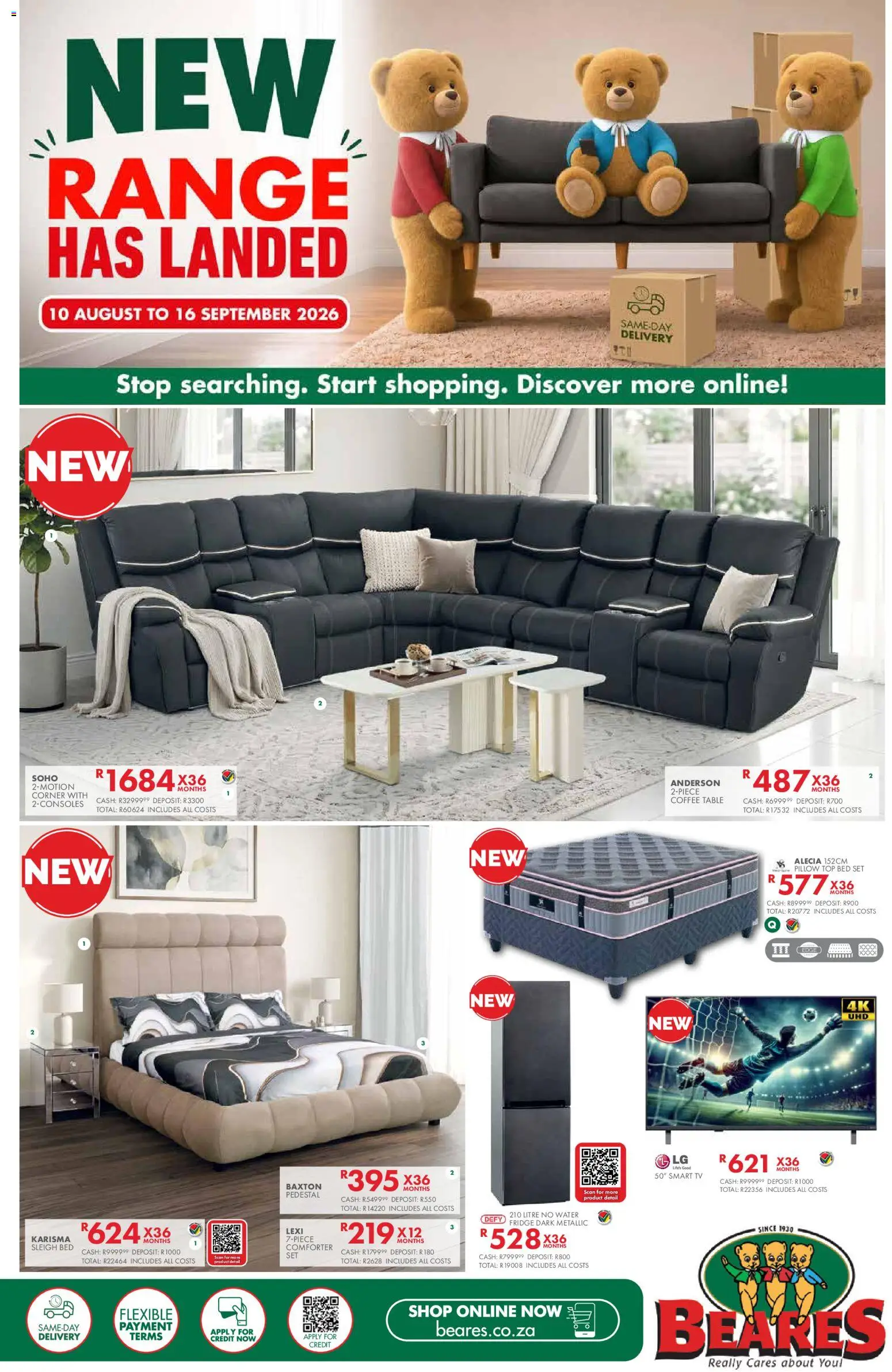 New Beares catalogue – valid from 10/08/2026 | Page: 1 | Products: Pedestal, Bed, Pillow, Water