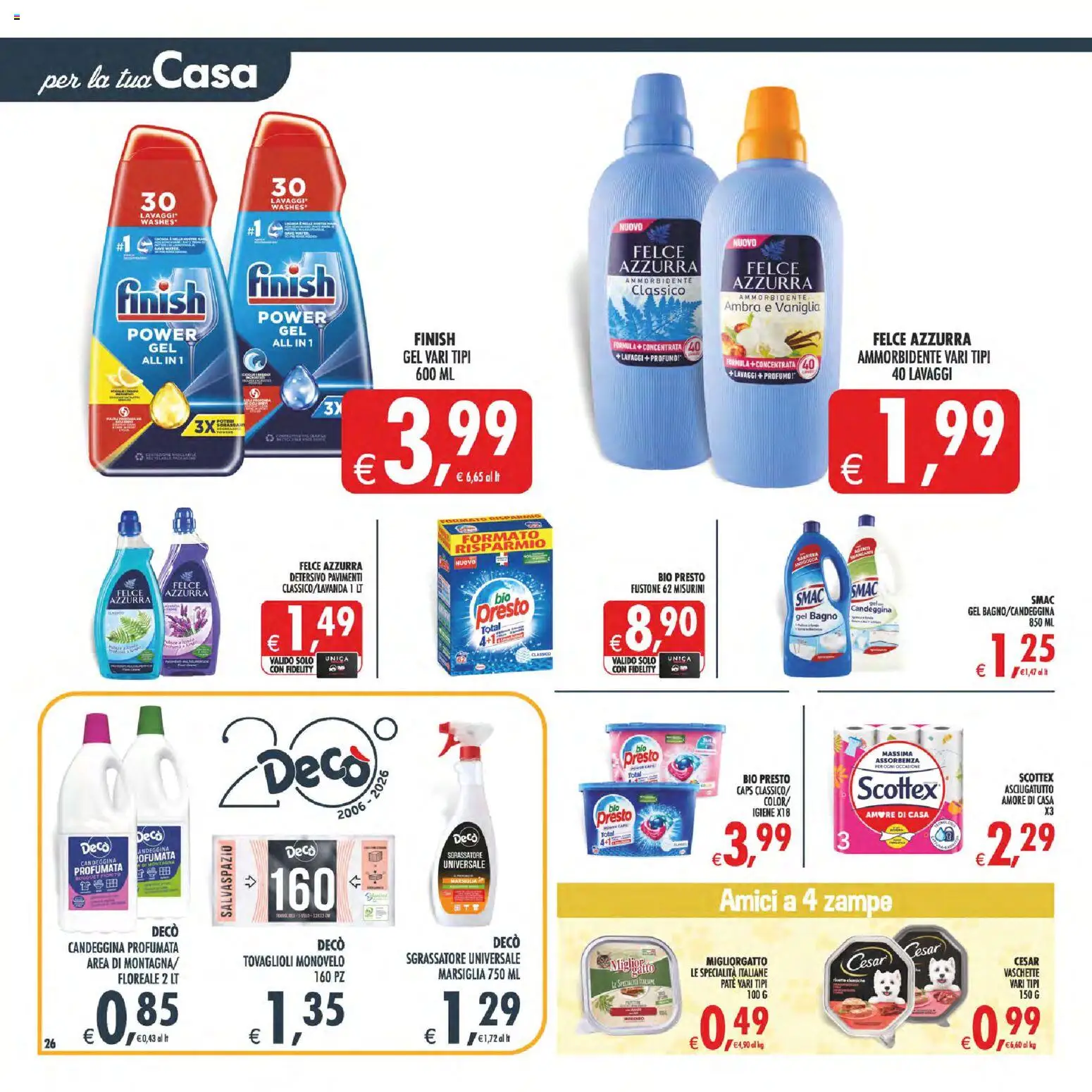 Volantino Decò del 08.05.2026 | Pagina: 32 | Prodotti: Ammorbidente, Candeggina, Sgrassatore, Asciugatutto