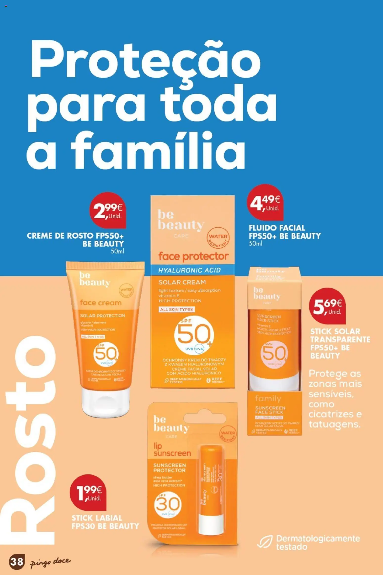 Pingo Doce Catálogo de solares 2026 │ válido de 24.03.2026 | Página: 38 | Produtos: Protetor solar, Creme