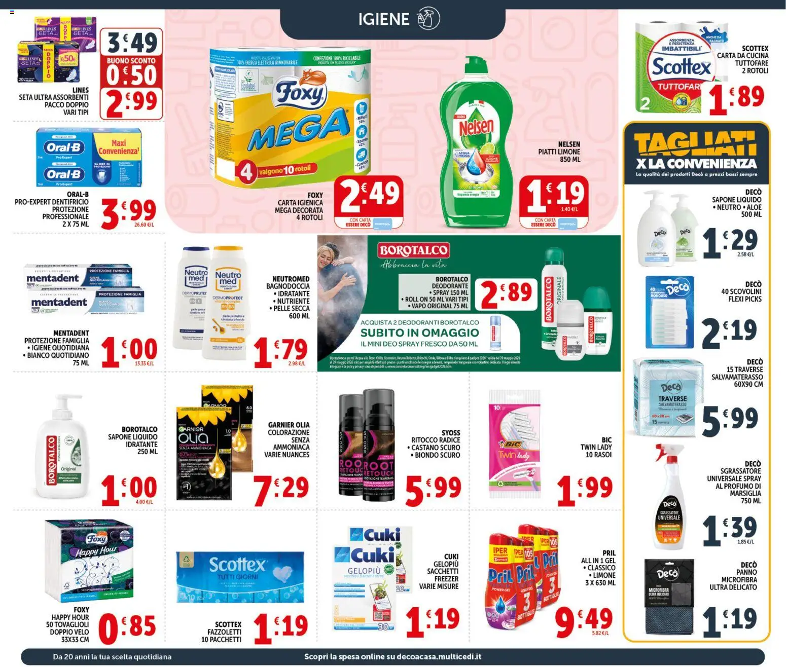 Volantino Decò del 20.05.2026 | Pagina: 18 | Prodotti: Sapone, Sgrassatore, Acqua, Freezer