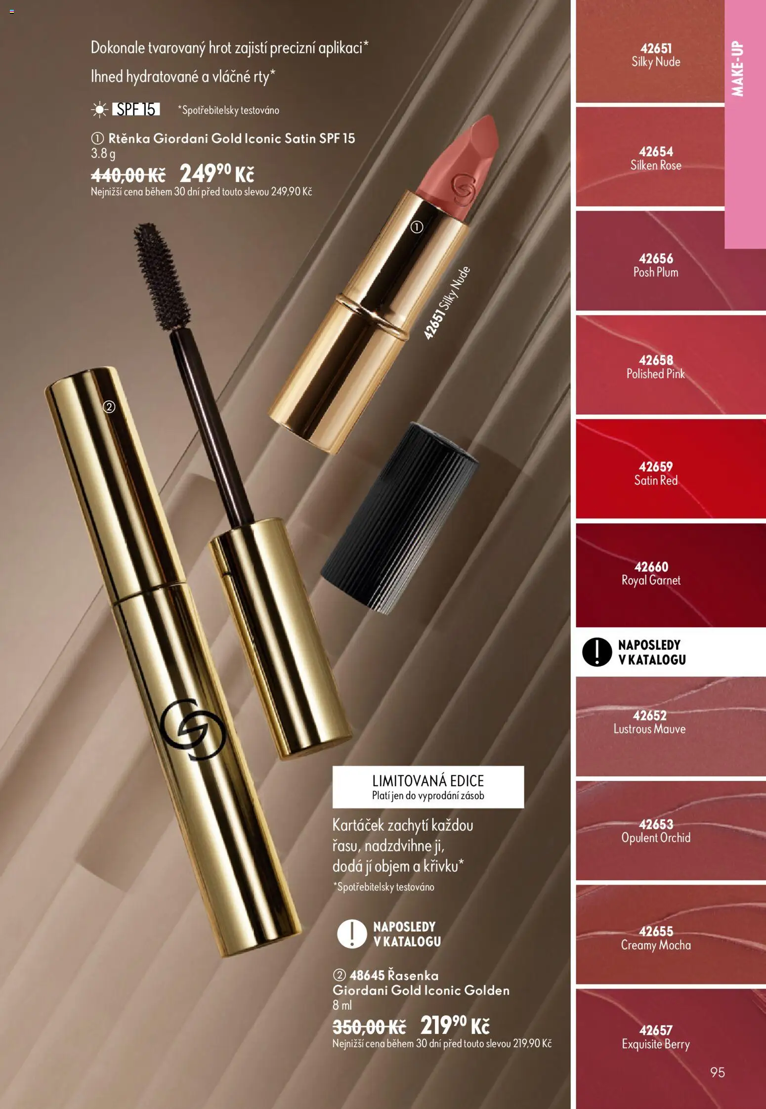 Oriflame katalog č. 13/2026 od 09.09.2026 | Strana: 95 | Produkty: Makeup, Řasenka, Rtěnka
