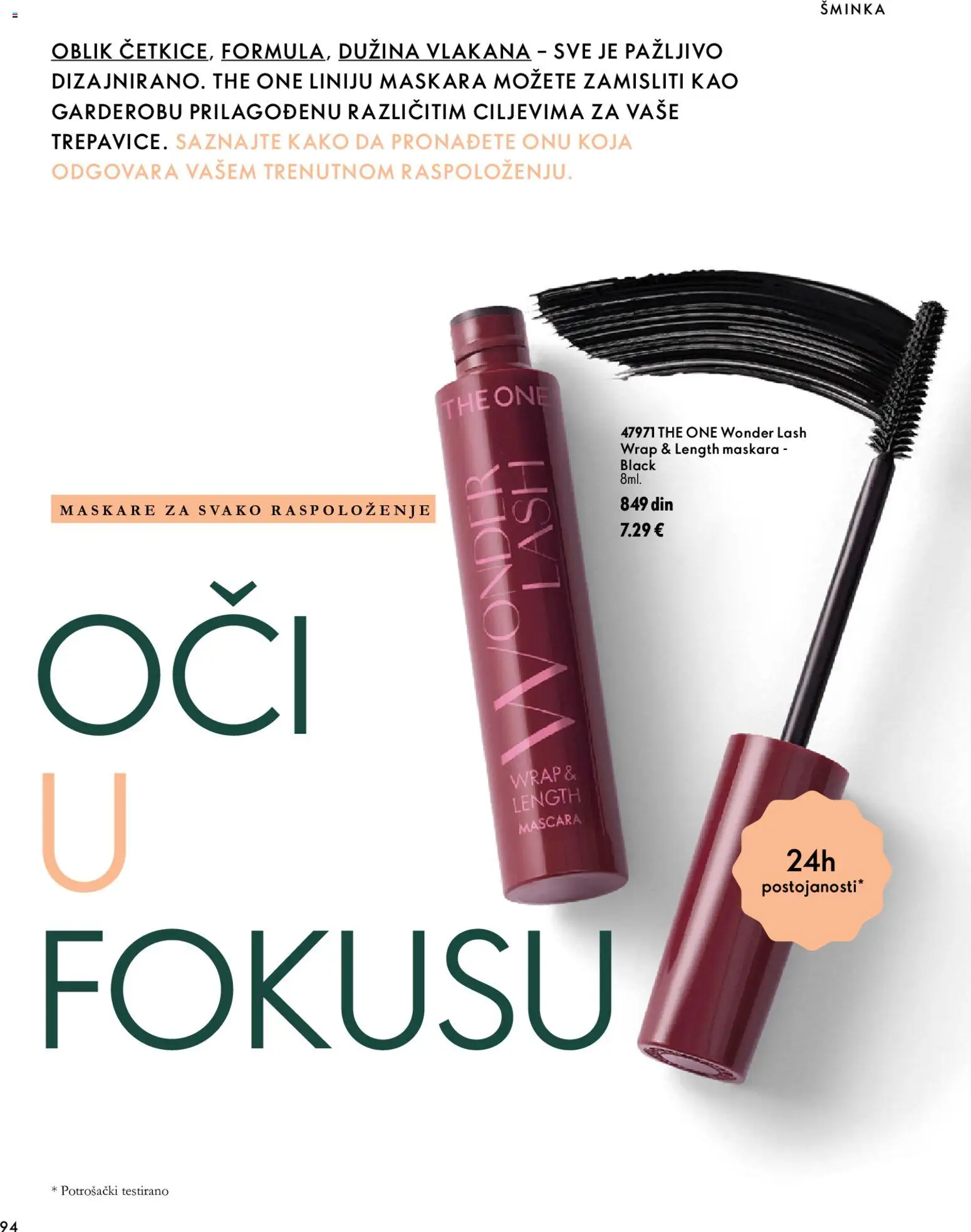 Oriflame katalog - važi od 07.10.2026 | Strana: 94 | Proizvode: Maskara