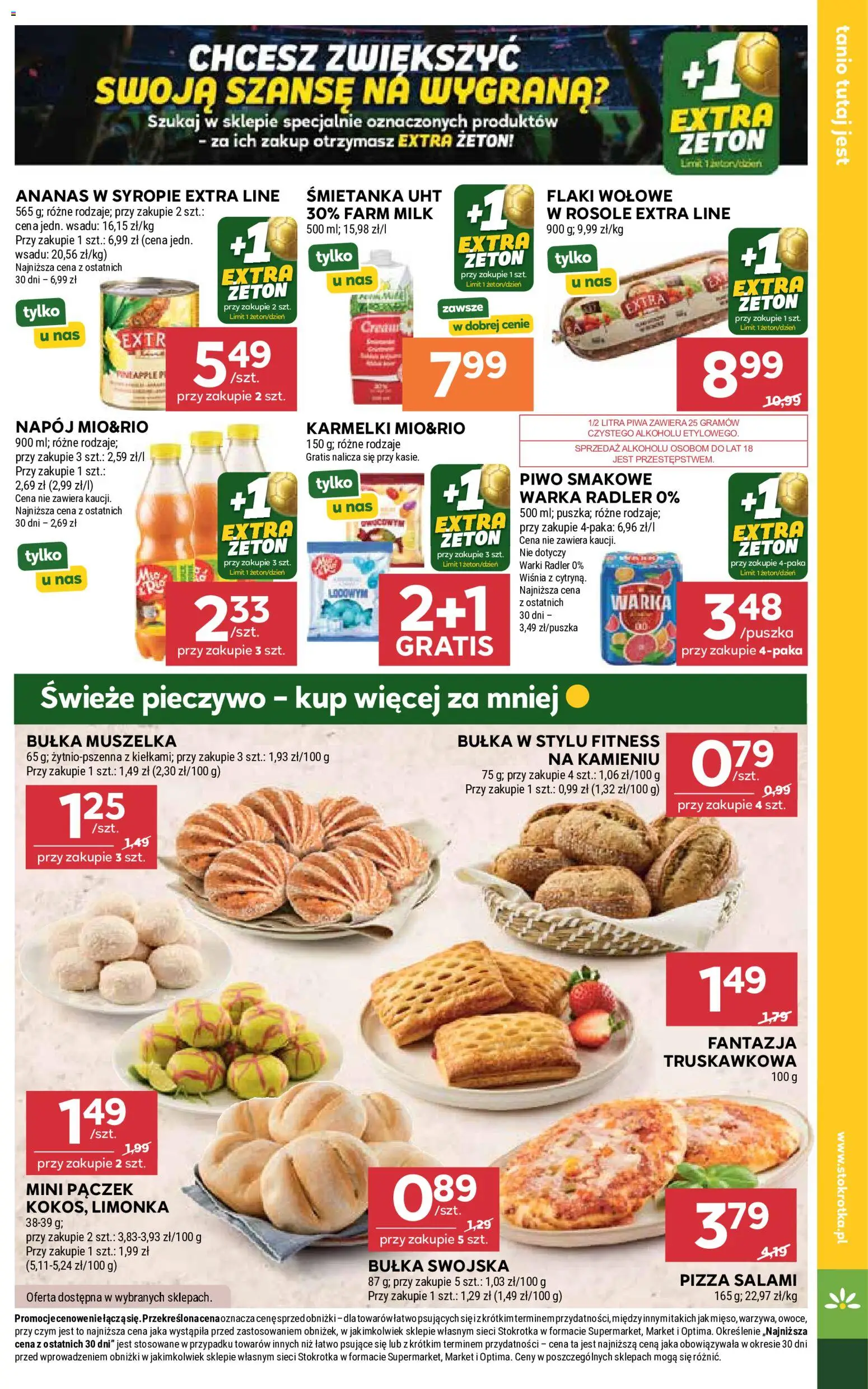 Stokrotka gazetka - Market od 02.07.2026 | Strona: 21 | Produkty: Pieczywo, Limonka, Salami, Pizza