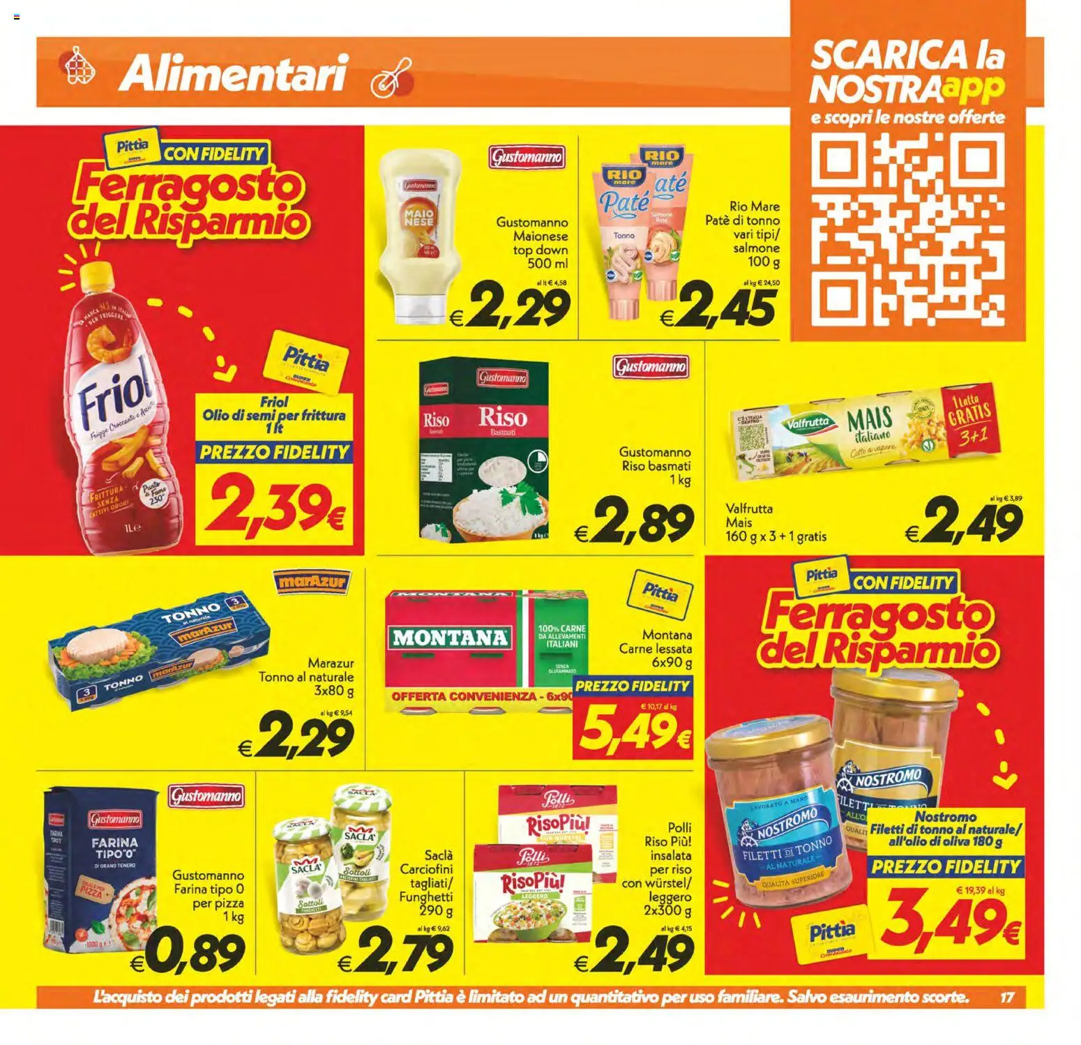 Volantino SuperConveniente del 11/08/2026 | Pagina: 17 | Prodotti: Riso, Insalata, Olio, Mais