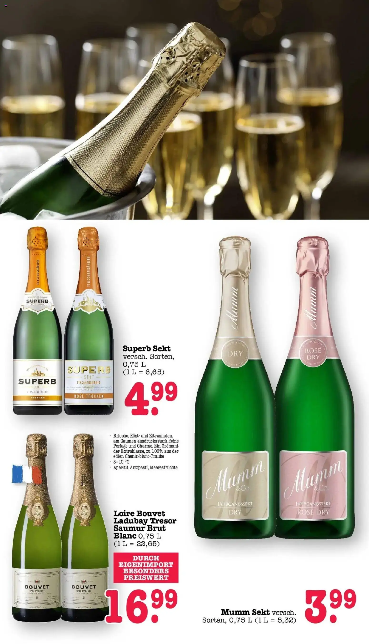 E center Prospekt Achern (ab 26.10.2026) zum Blättern | Seite: 54 | Produkte: Mumm sekt, Sekt, Meeresfrüchte