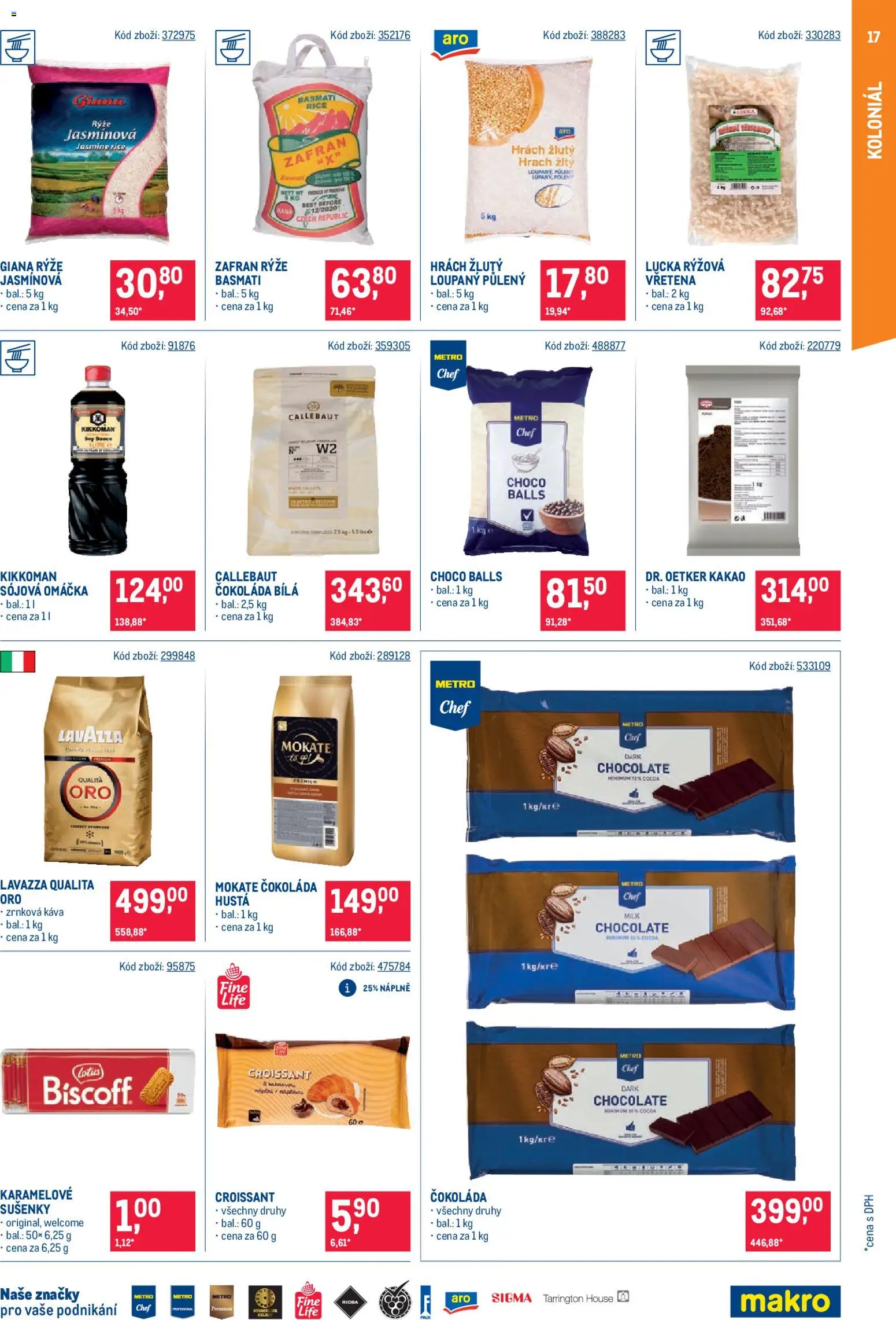 Makro leták - Gastronomie od 26.08.2026 | Strana: 17 | Produkty: Sójová omáčka, Rýže basmati, Zrnková káva, Basmati rýže