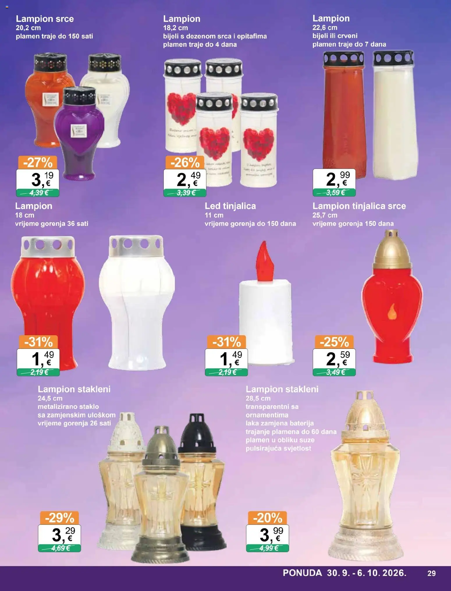 KTC katalog | vrijedi od 30.09.2026 | Stranica: 29 | Proizvodi: Baterija, Lampion, Led, Staklo