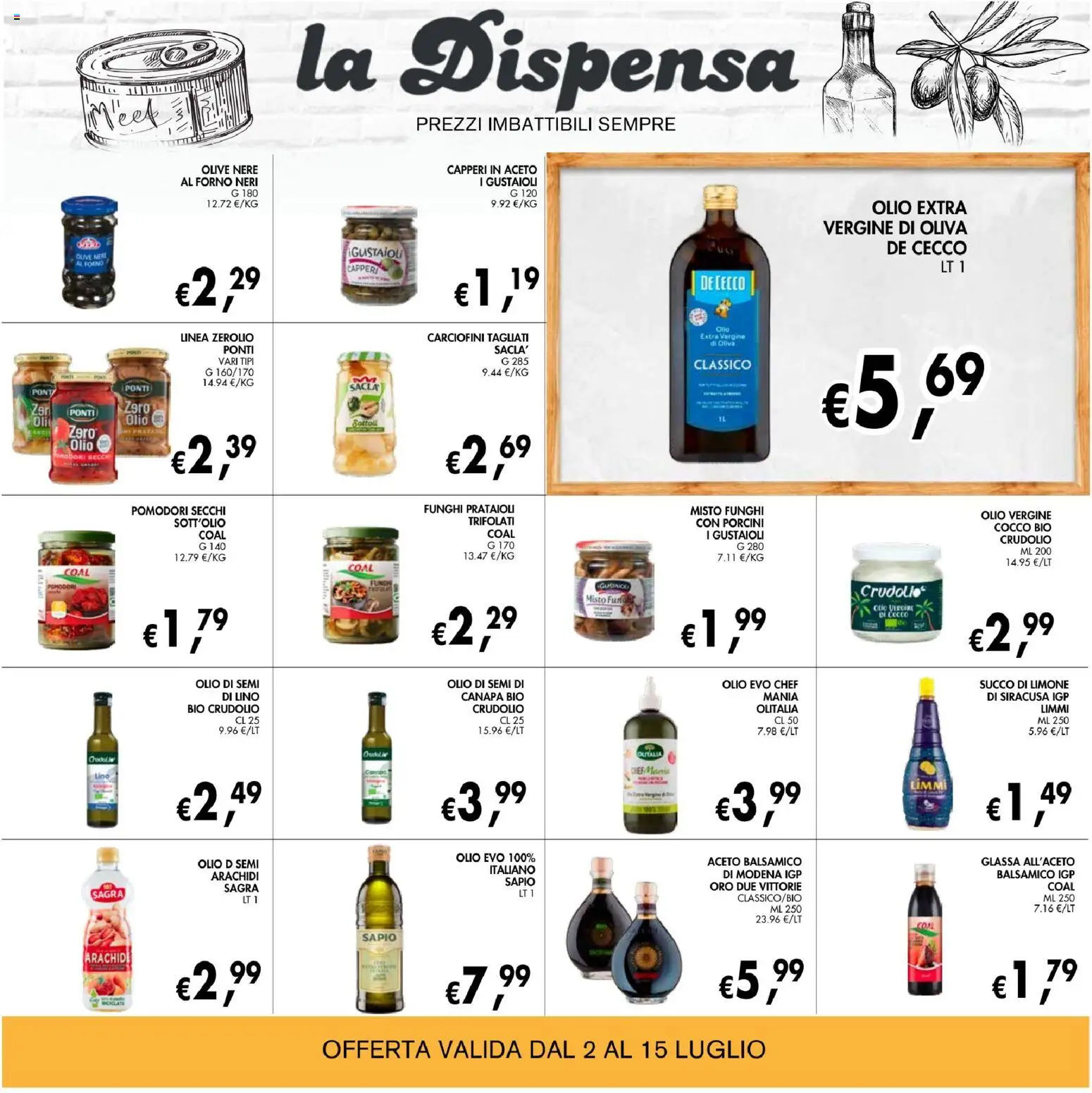 Volantino Coal del 02/07/2026 | Pagina: 14 | Prodotti: Limone, Pomodori, Aceto, Arachidi