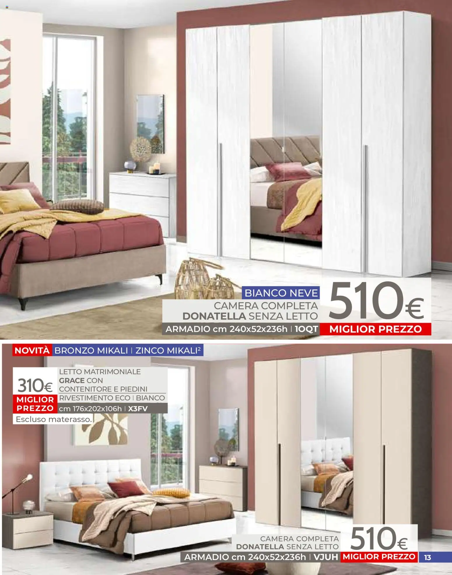 Volantino Mondo Convenienza del 01/07/2026 | Pagina: 13 | Prodotti: Letto matrimoniale, Contenitore, Letto, Armadio
