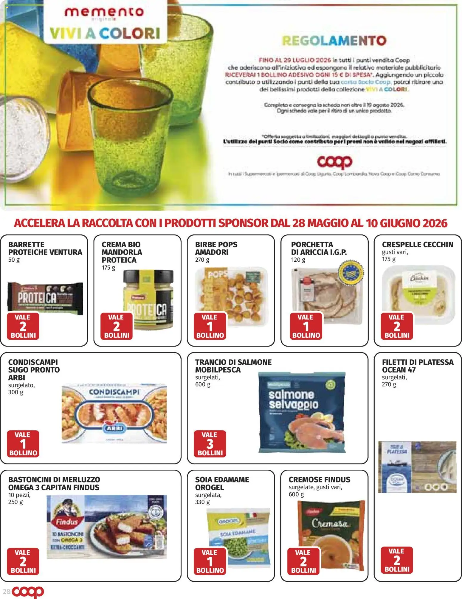 Volantino COOP del 28.05.2026 | Pagina: 28 | Prodotti: Crema, Salmone, Merluzzo, Sugo