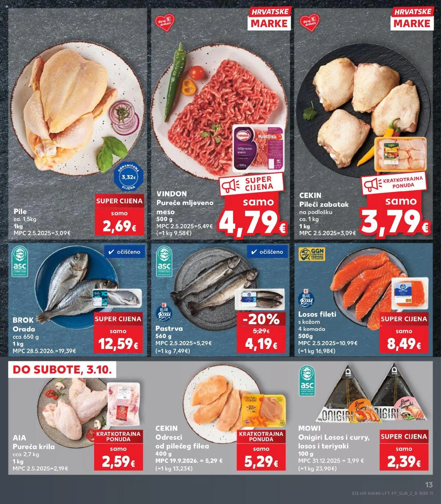 Kaufland katalog | vrijedi od 30.09.2026 | Stranica: 13 | Proizvodi: Meso, Mljeveno meso, Pureće mljeveno meso, Curry
