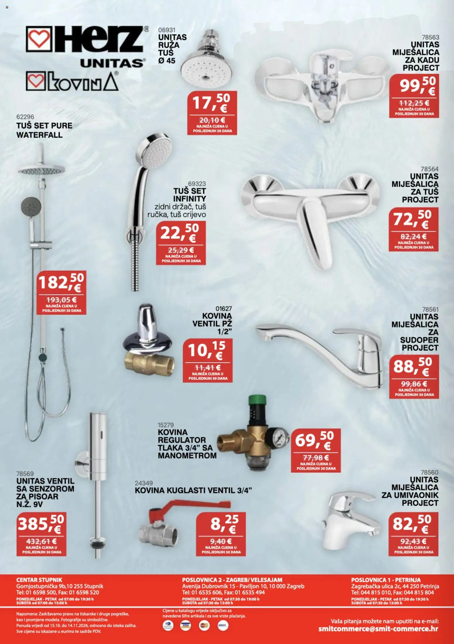 Smit Commerce katalog | vrijedi od 15.10.2026 | Stranica: 12 | Proizvodi: Umivaonik, Tuš set, Ventil, Ruza