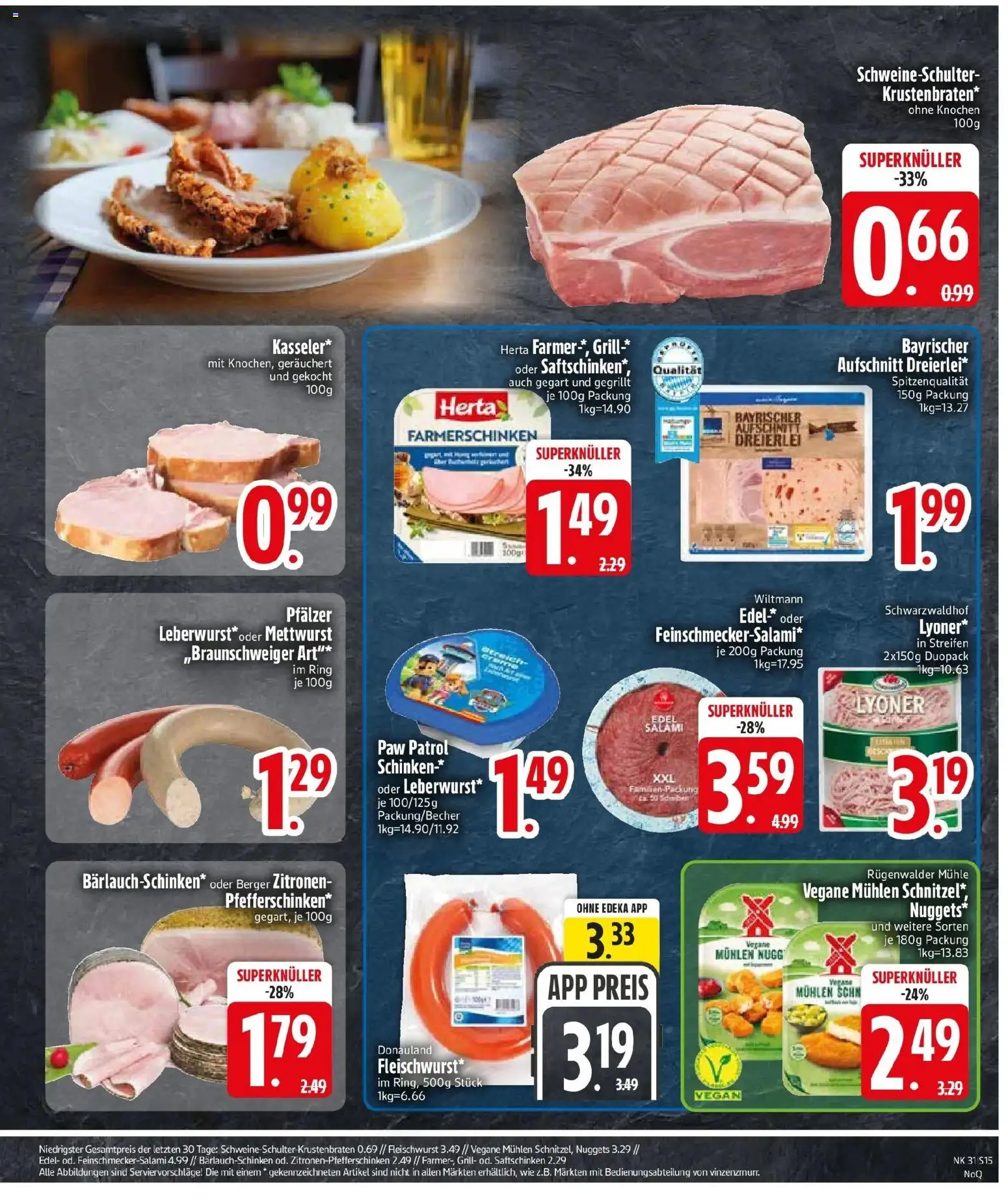 Edeka prospekt Prittriching – gültig ab 27.07.2026 | Seite: 17 | Produkte: Grill, Mühle, Krustenbraten, Schinken