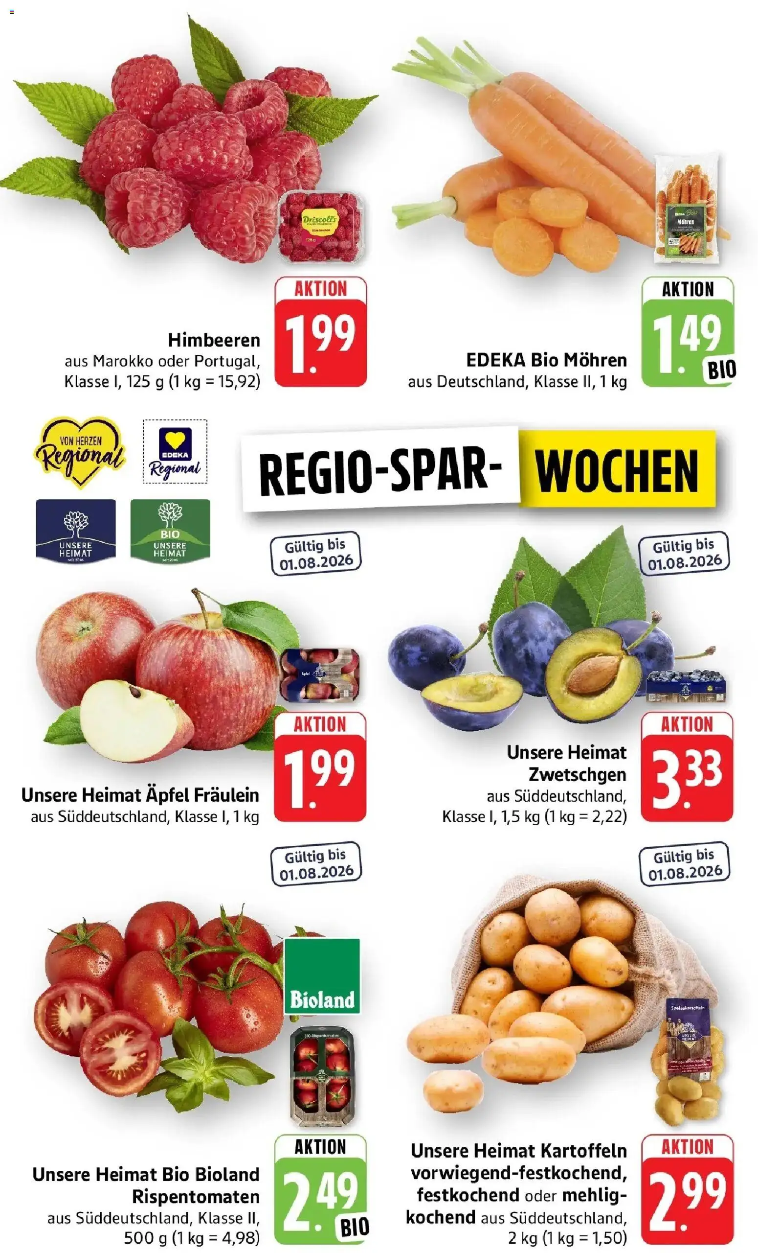 nah & gut Prospekt Gengenbach – gültig ab 20.07.2026 | Seite: 2 | Produkte: Himbeeren, Äpfel, Zwetschgen, Mohren