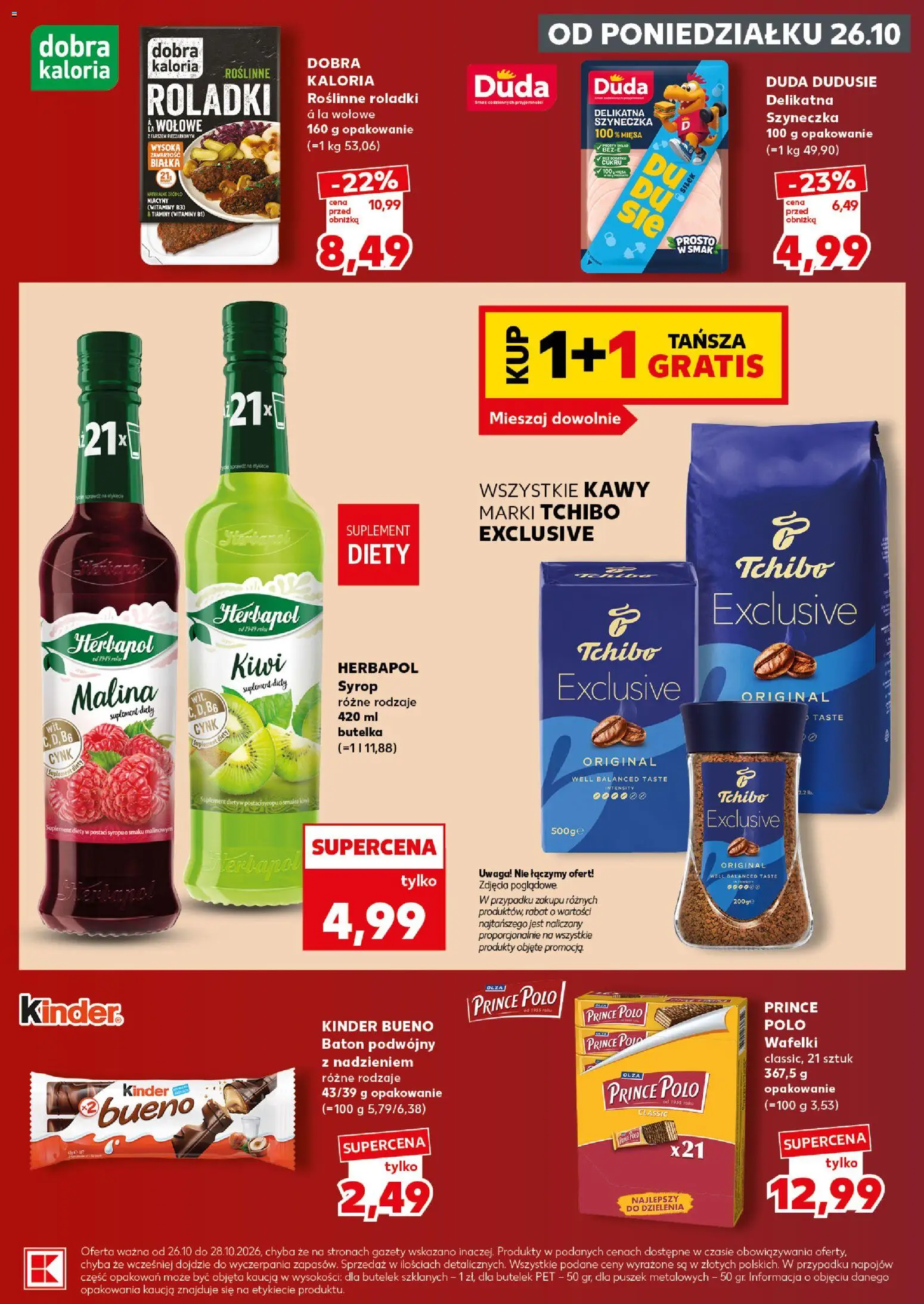Kaufland Polsko leták - Mocny start od 26.10.2026 | Strana: 7 | Produkty: Tchibo, Kiwi, Kinder, Kinder Bueno