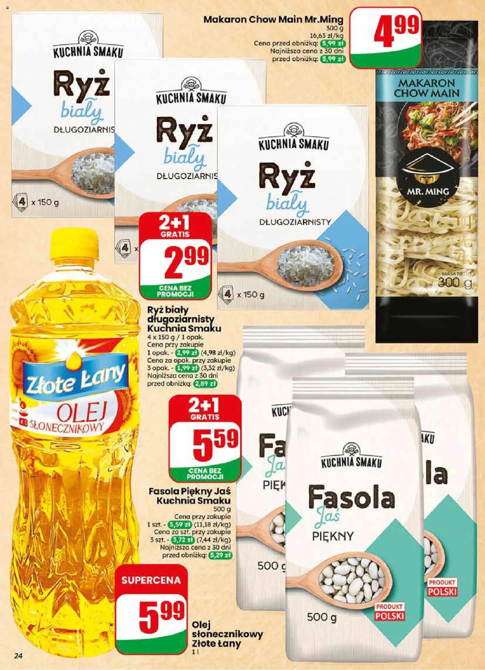 Dino gazetka od 17.06.2026 | Strona: 24 | Produkty: Olej słonecznikowy, Olej, Fasola piękny jaś, Ryż