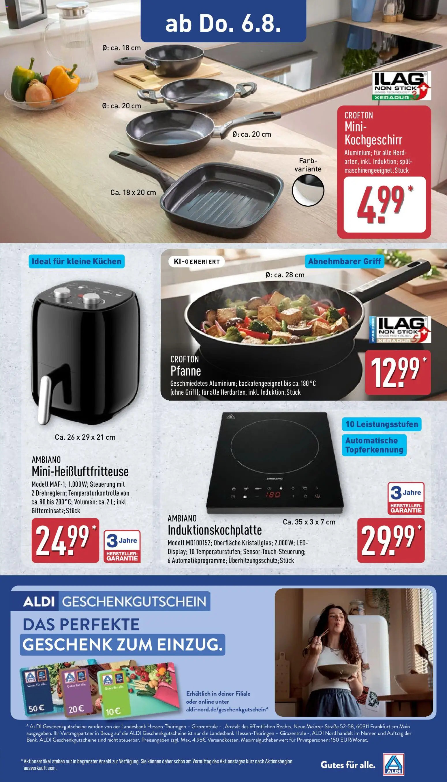 Aldi Ausblick – gültig ab 03.08.2026 | Seite: 15 | Produkte: Herd, Kuchen, Gin