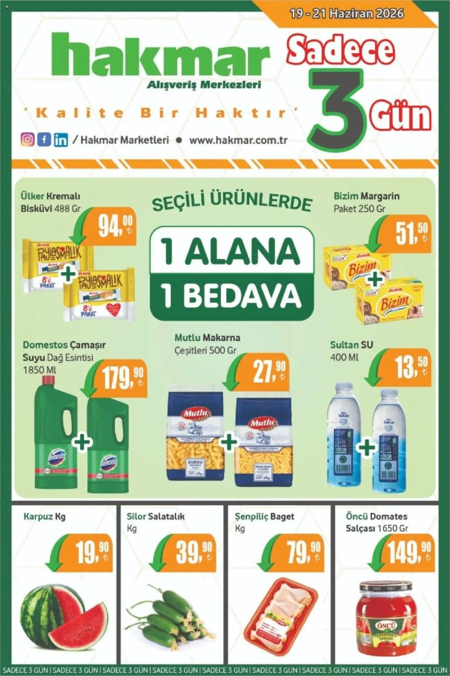 🛍️ Hakmar - Katalog Sadece 3 Gün, 19 Haziran 2026 itibariyle » Özel fırsatları keşfedin ve bugün tasarruf edin! 💰