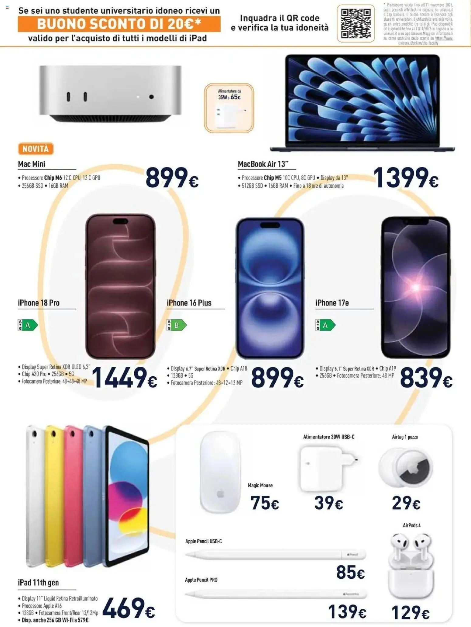 Nuovo Unieuro - Halloween da Unieuro! dal 30/10/2026 > offerte anteprima 🛍️ | Pagina: 14 | Prodotti: Macbook air, Fotocamera, Macbook, Airpods
