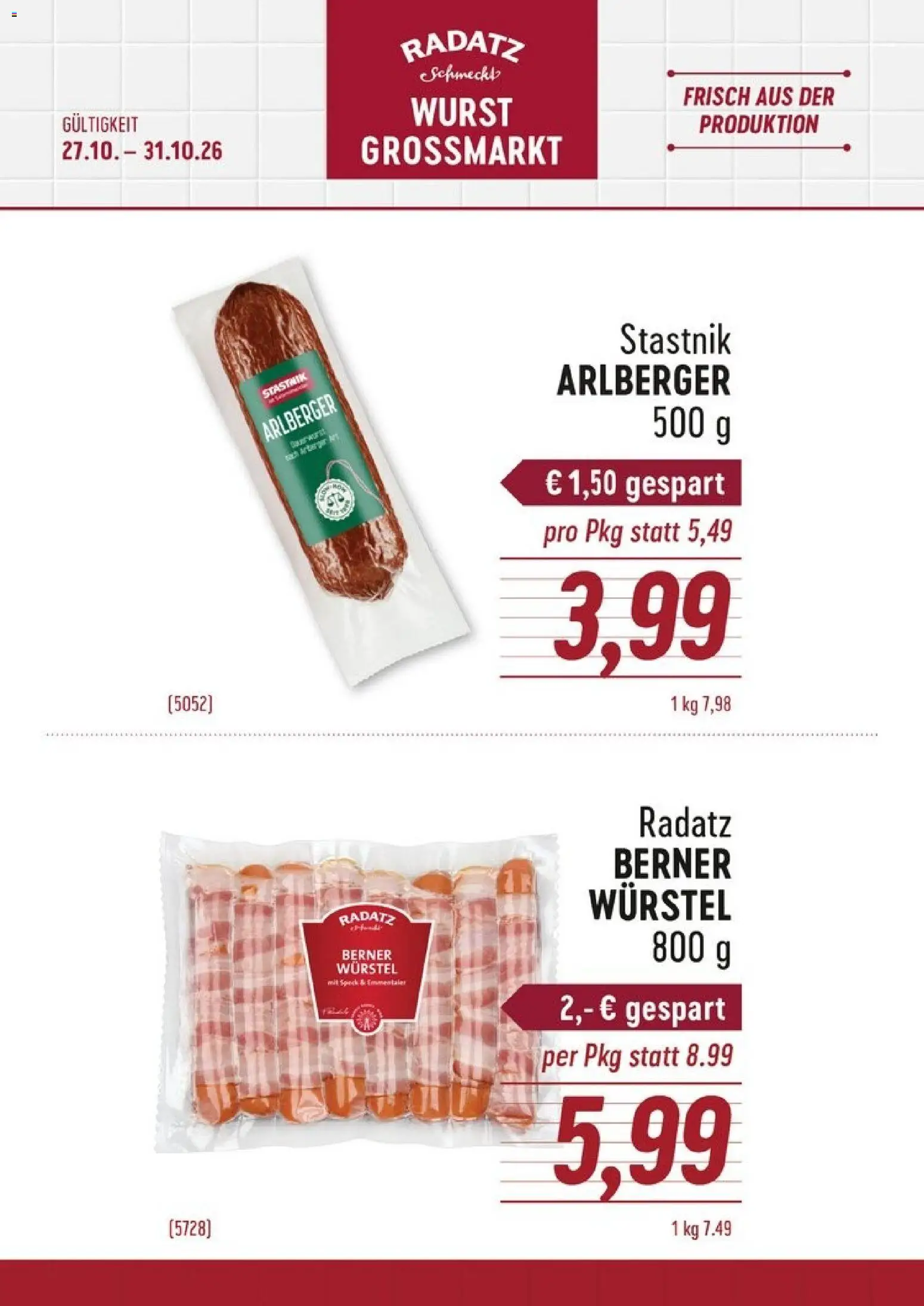 Radatz Flugblatt gültig ab 27.10.2026 | Seite: 1