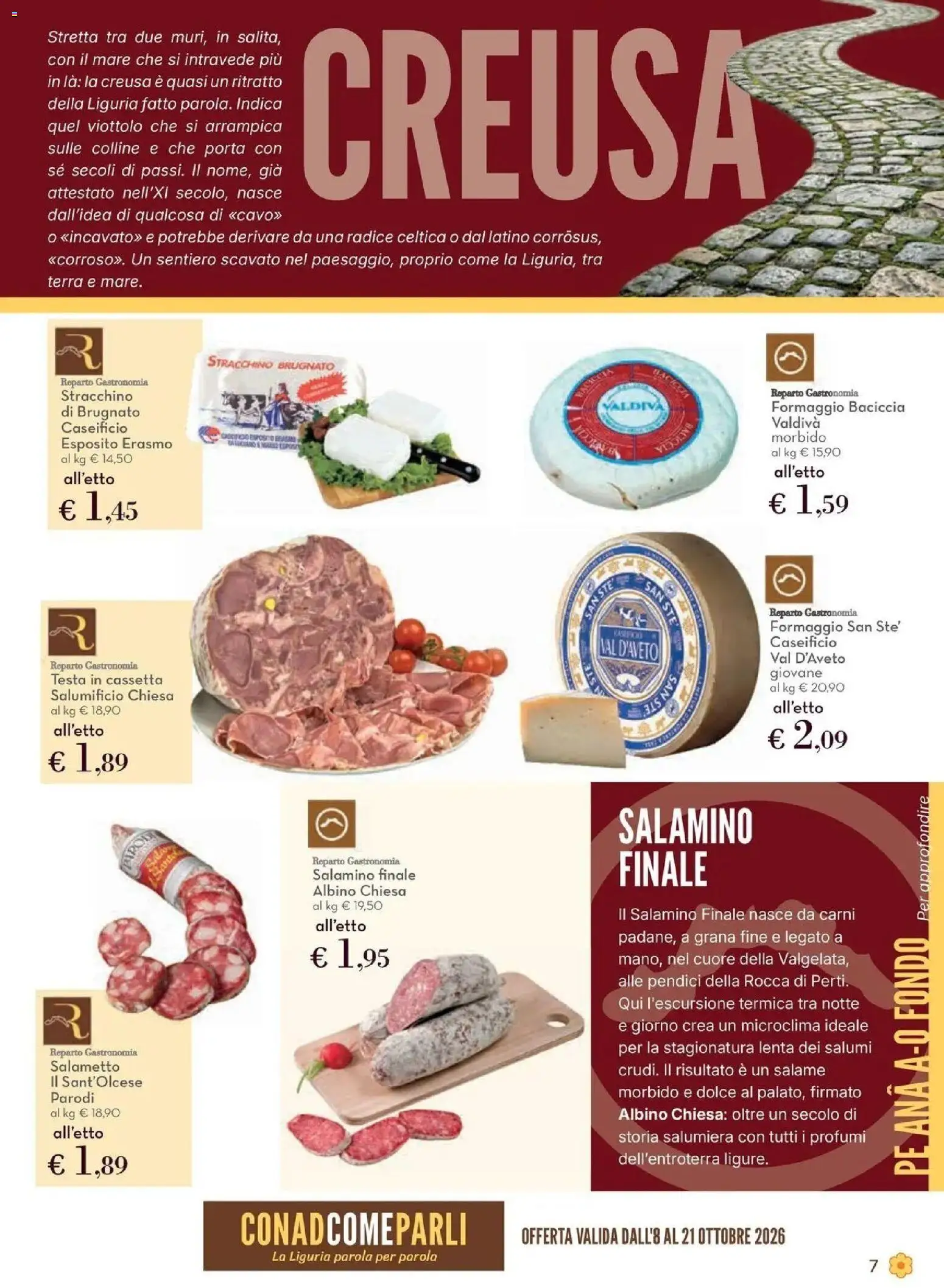 Anteprima volantino Conad dal 08/10/2026 prossima settimana | Pagina: 7 | Prodotti: Salame, Porta, Profumi, Terra
