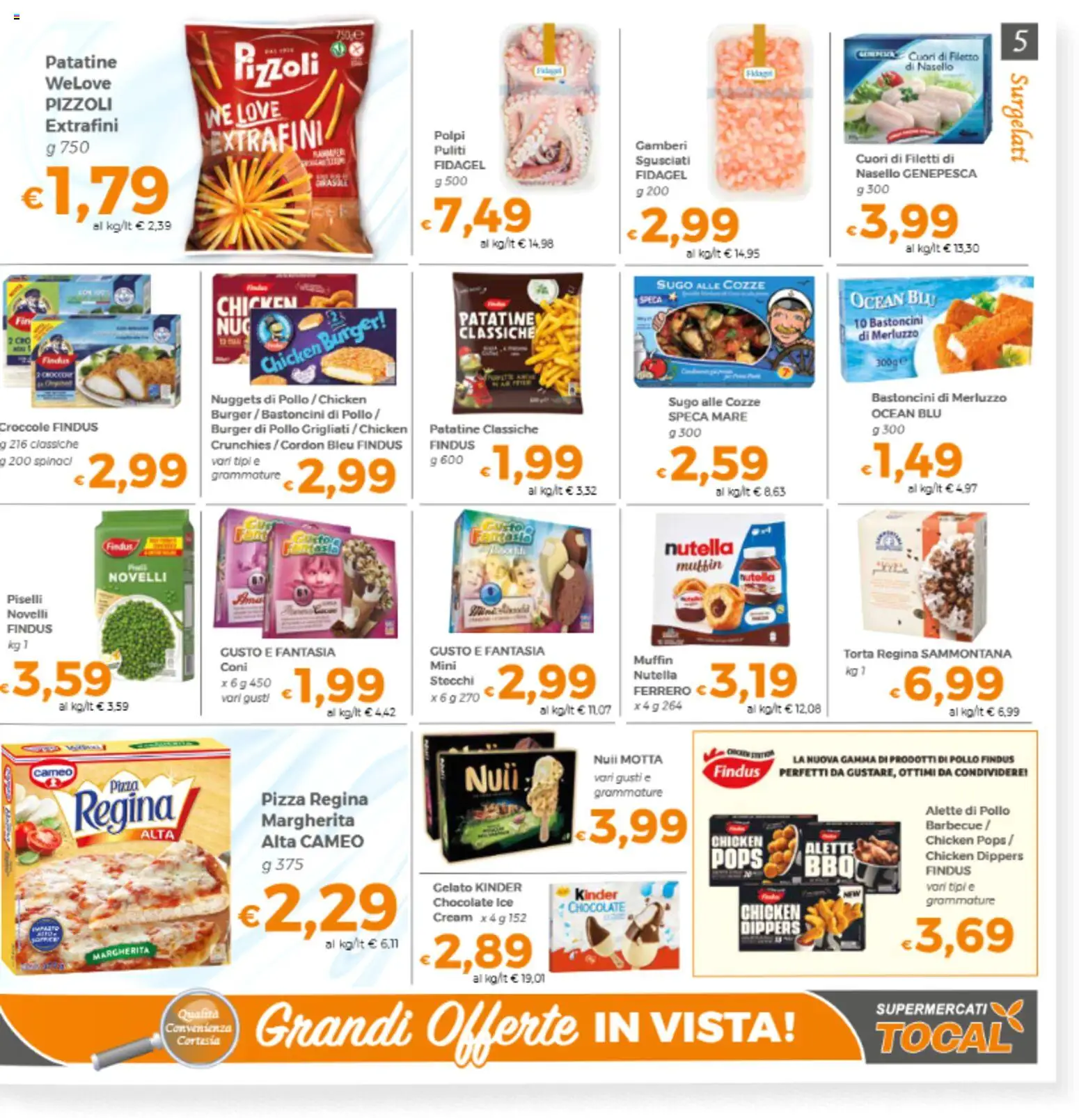 Volantino Tocal del 19.05.2026 | Pagina: 5 | Prodotti: Pizza, Merluzzo, Muffin, Nasello