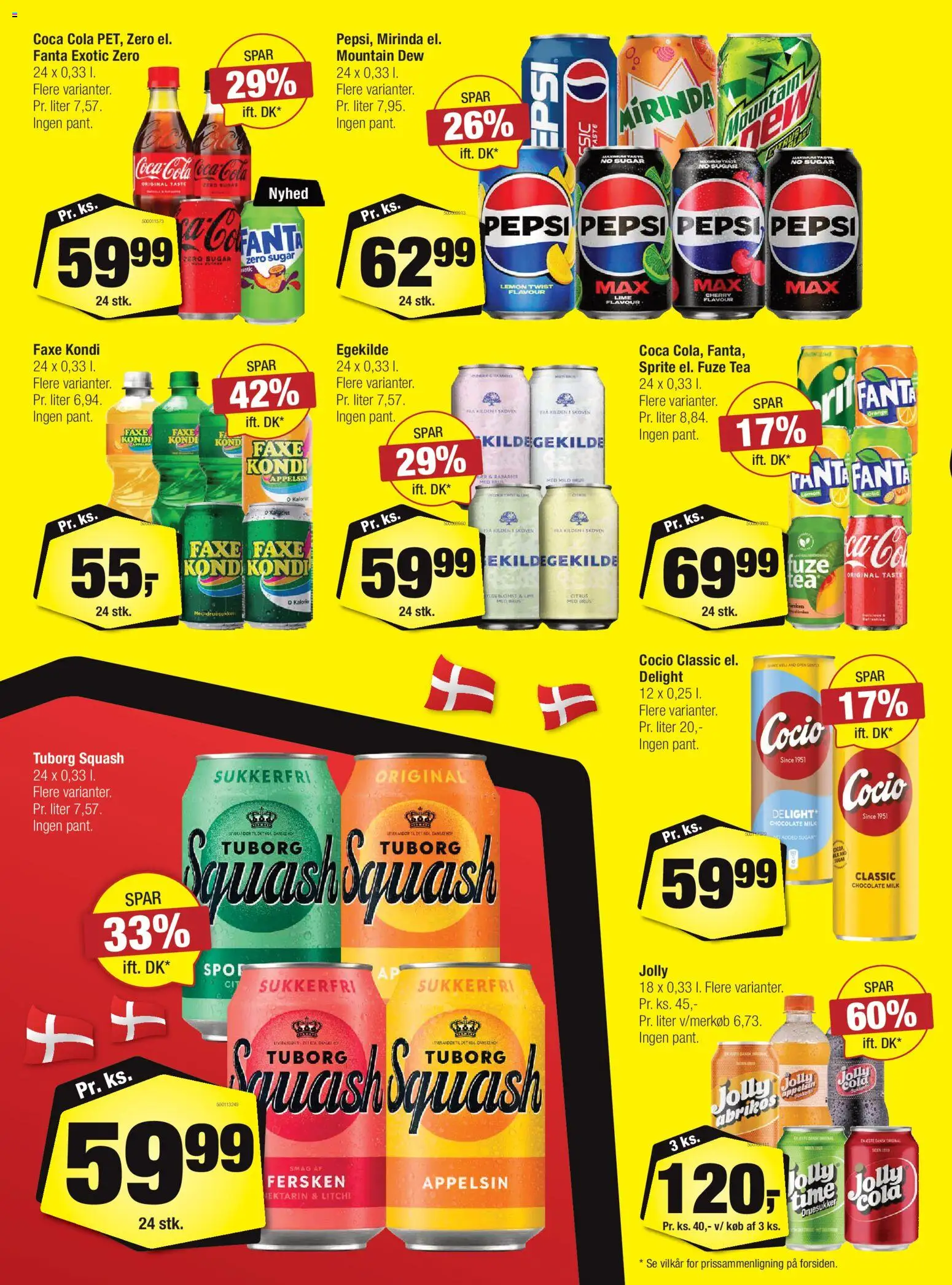 Calle tilbudsavis – gyldig fra 19/08/2026 | Side: 25 | Produkter: Coca Cola, Faxe Kondi, Pepsi, Tuborg Squash