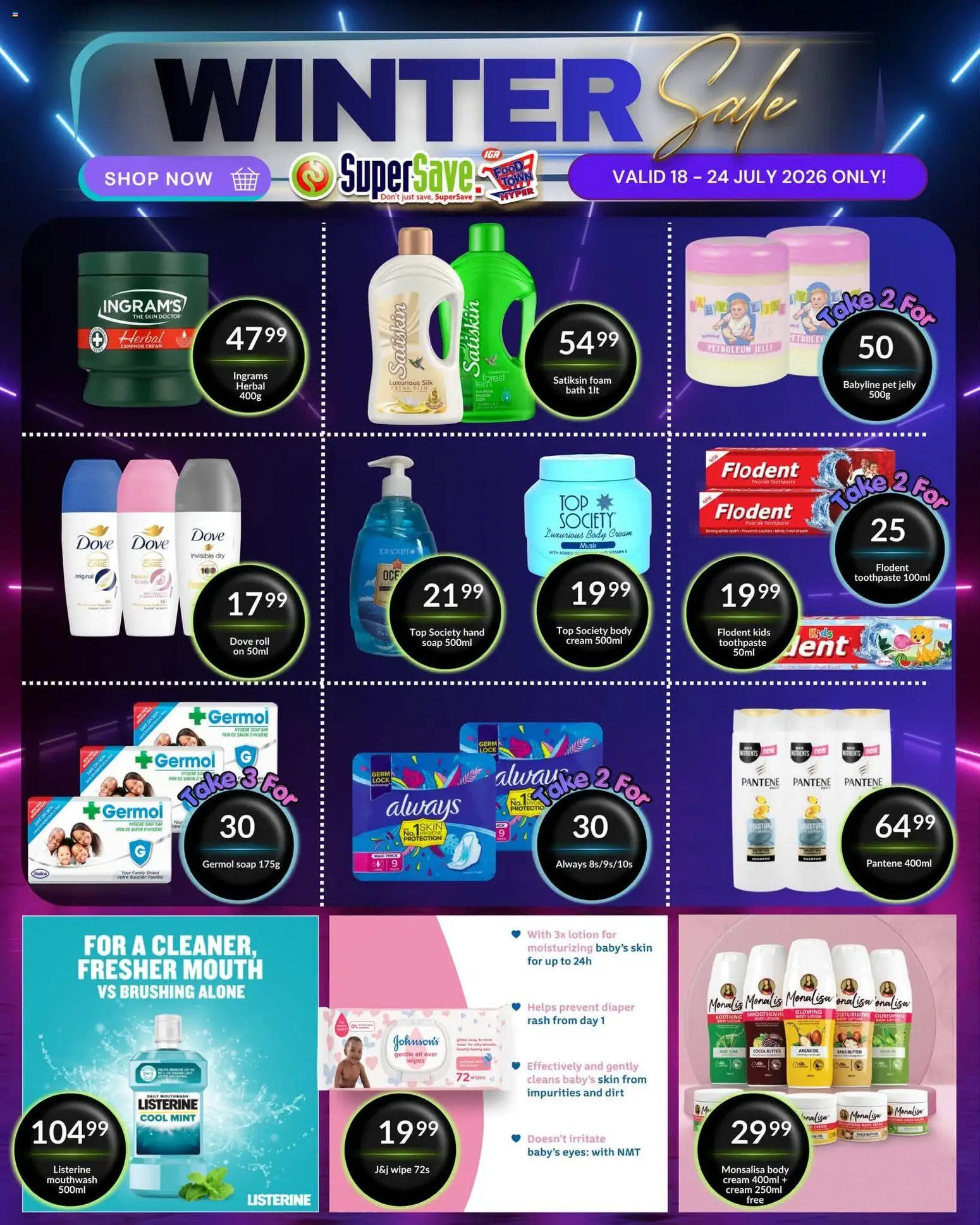 New Super Save catalogue – valid from 18/07/2026 | Page: 36 | Products: Lock, Cocoa, Bath, Foam