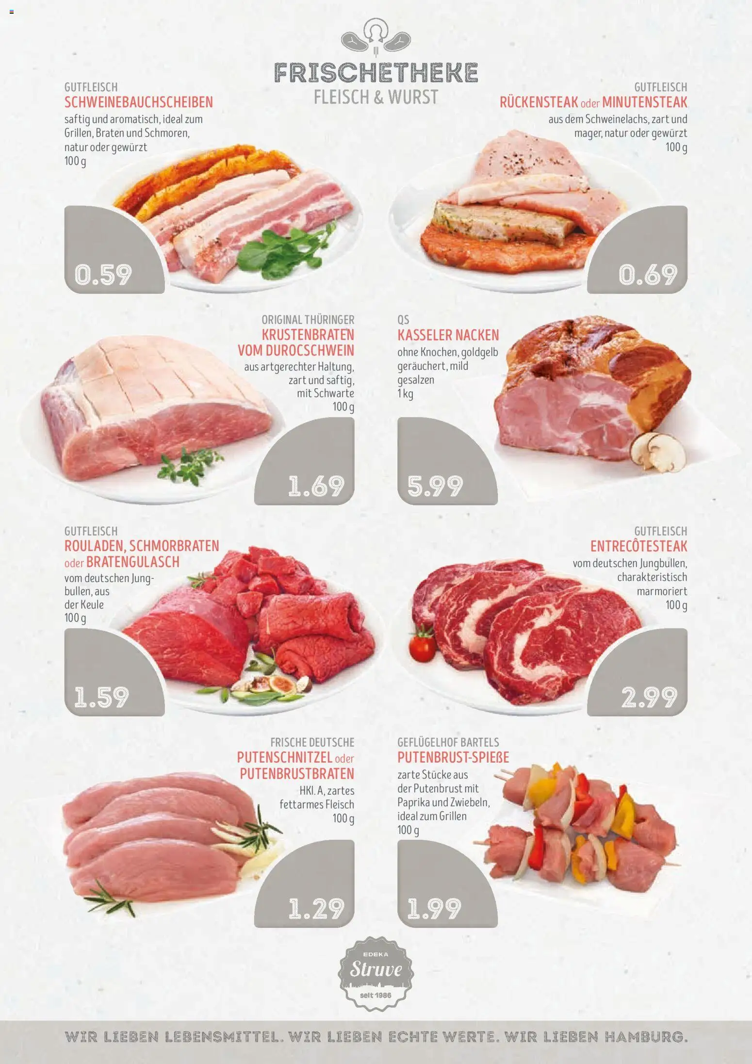Edeka Struve Prospekt – gültig ab 24.08.2026 | Seite: 4 | Produkte: Putenbrust, Krustenbraten, Paprika, Wurst