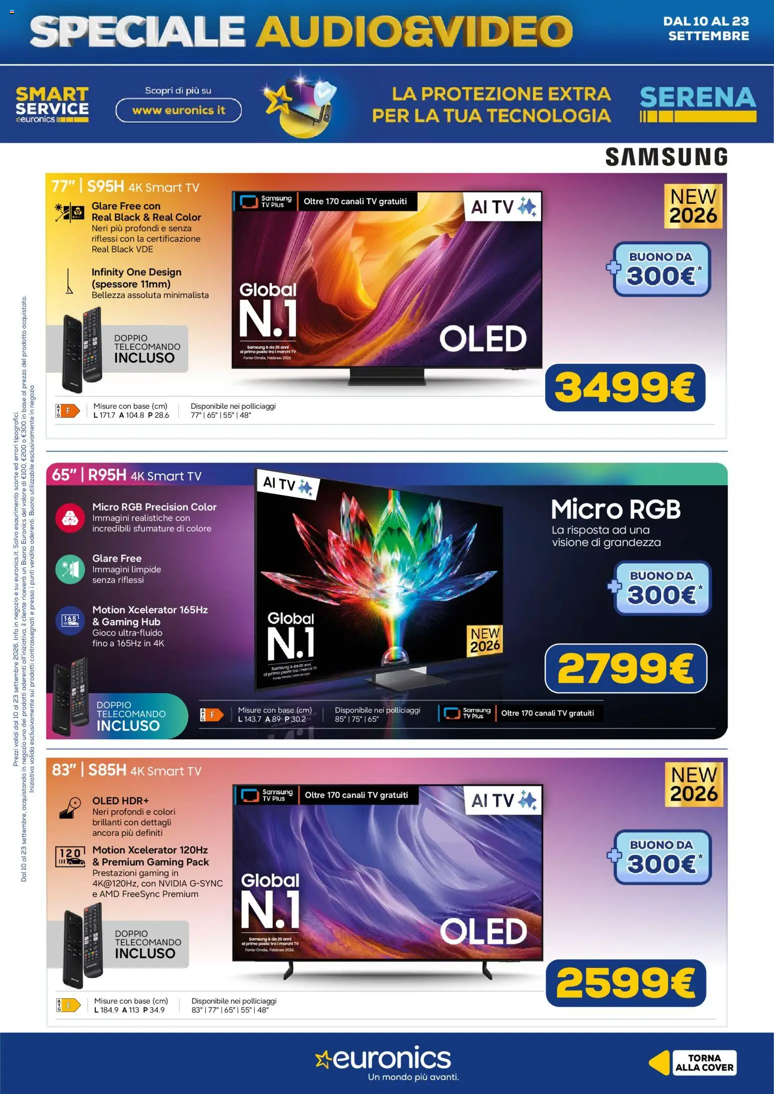 Volantino Euronics del 10/09/2026 | Pagina: 6 | Prodotti: Telecomando, smart TV, TV, Gioco