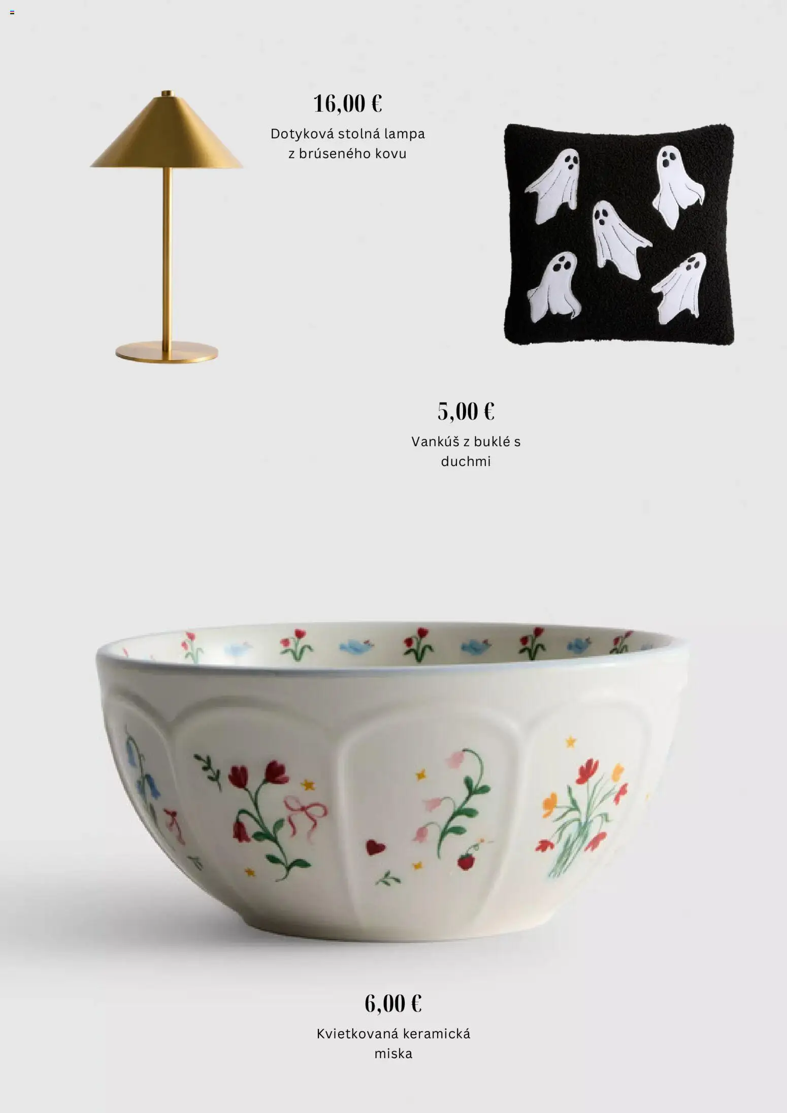 Nové Primark akcie – leták je platný od 01.09.2026 | Strana: 5 | Produkty: Vankúš, Lampa, Stolná lampa