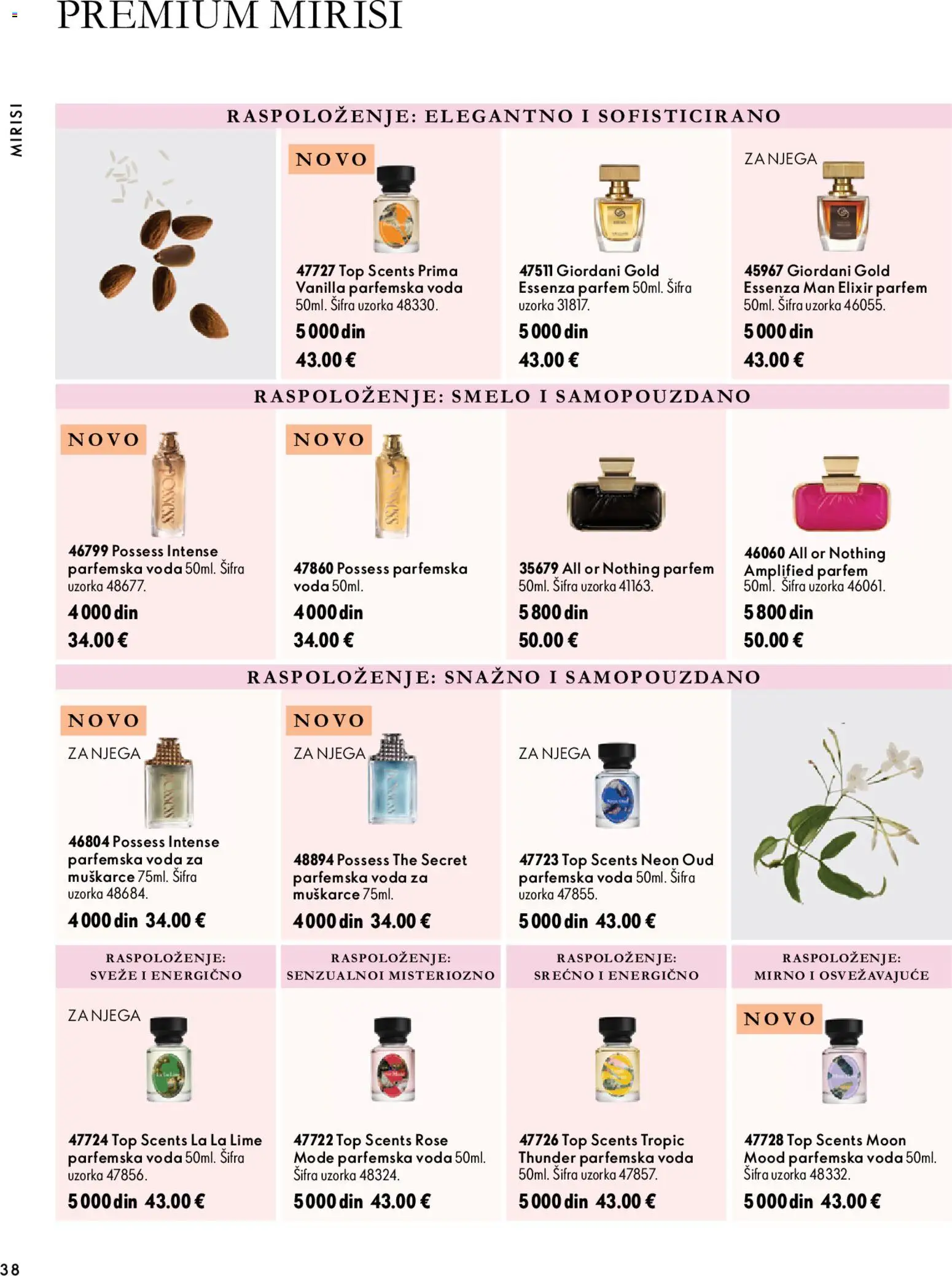 Oriflame katalog - važi od 18.11.2026 | Strana: 38 | Proizvode: Parfem, Voda