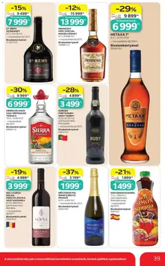 Auchan akciós újság Szolnok - amely érvényes a következő dátumtól: 2026.10.01. | Oldal: 39 | Termékek: Pezsgő, Tequila, Brandy, Metaxa 7*