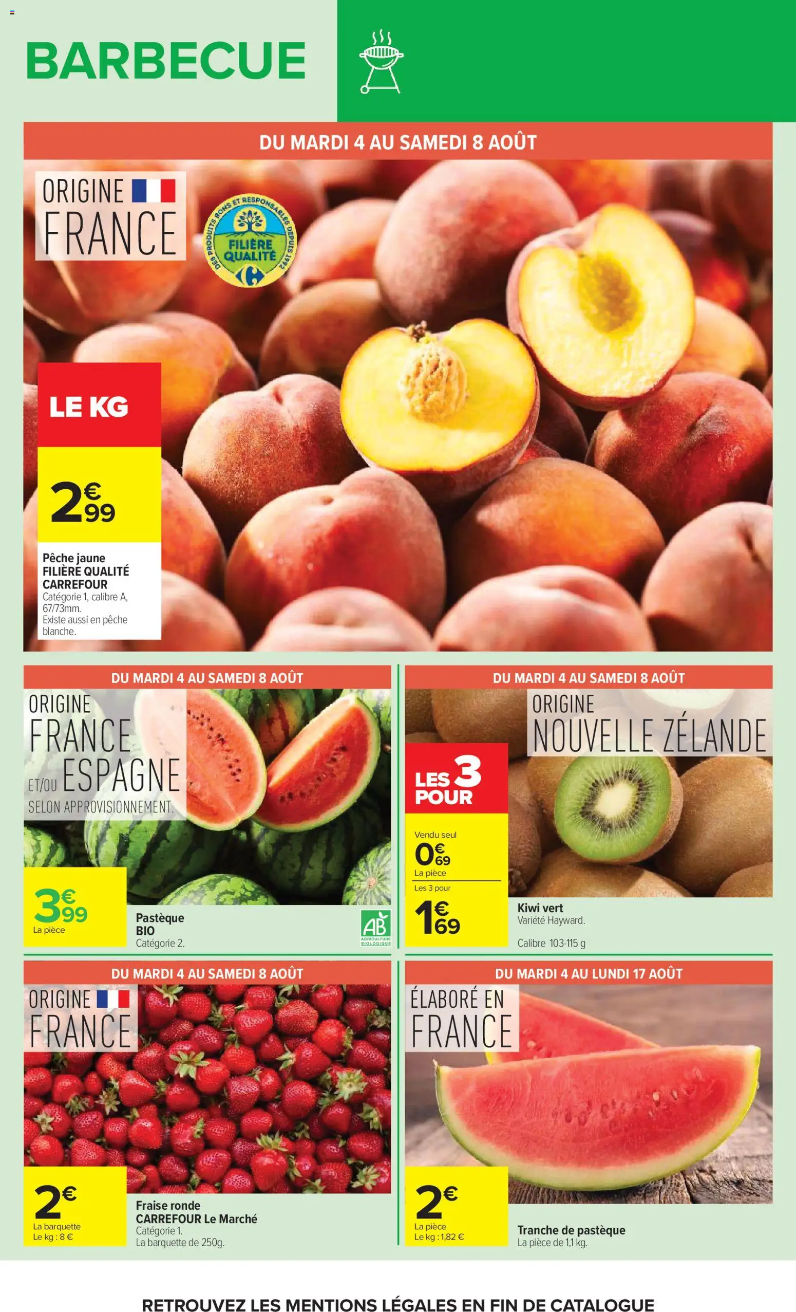 {H1} | Page: 24 | Produits: Fraise, Pêche, Barbecue, Kiwi vert