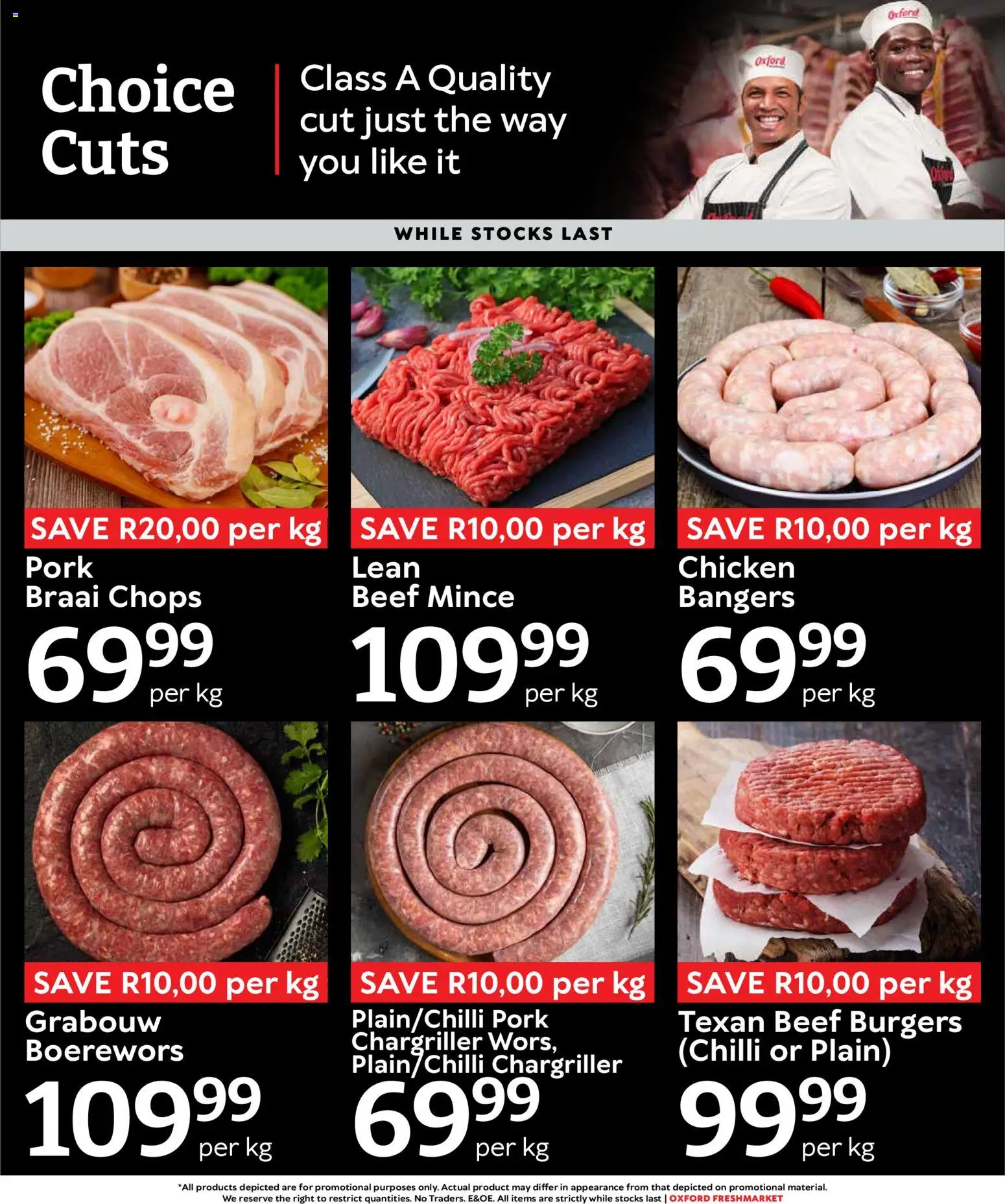 New Oxford Freshmarket catalogue – valid from 12/08/2026 | Page: 4 | Products: Chicken, Pork, Burgers, Chilli