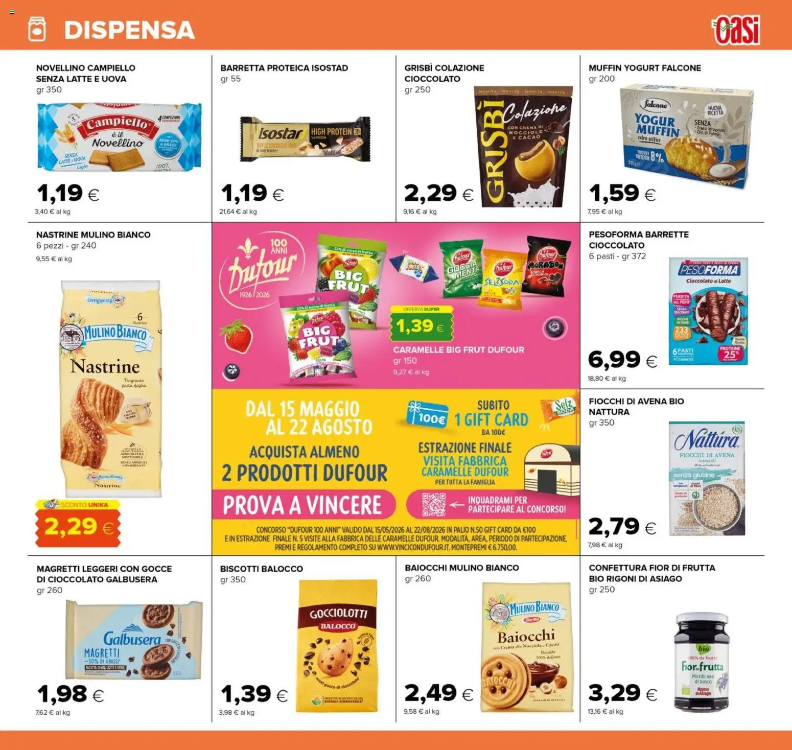 Volantino Oasi del 04.06.2026 | Pagina: 21 | Prodotti: Biscotti, Fiocchi, Latte, Nocciole