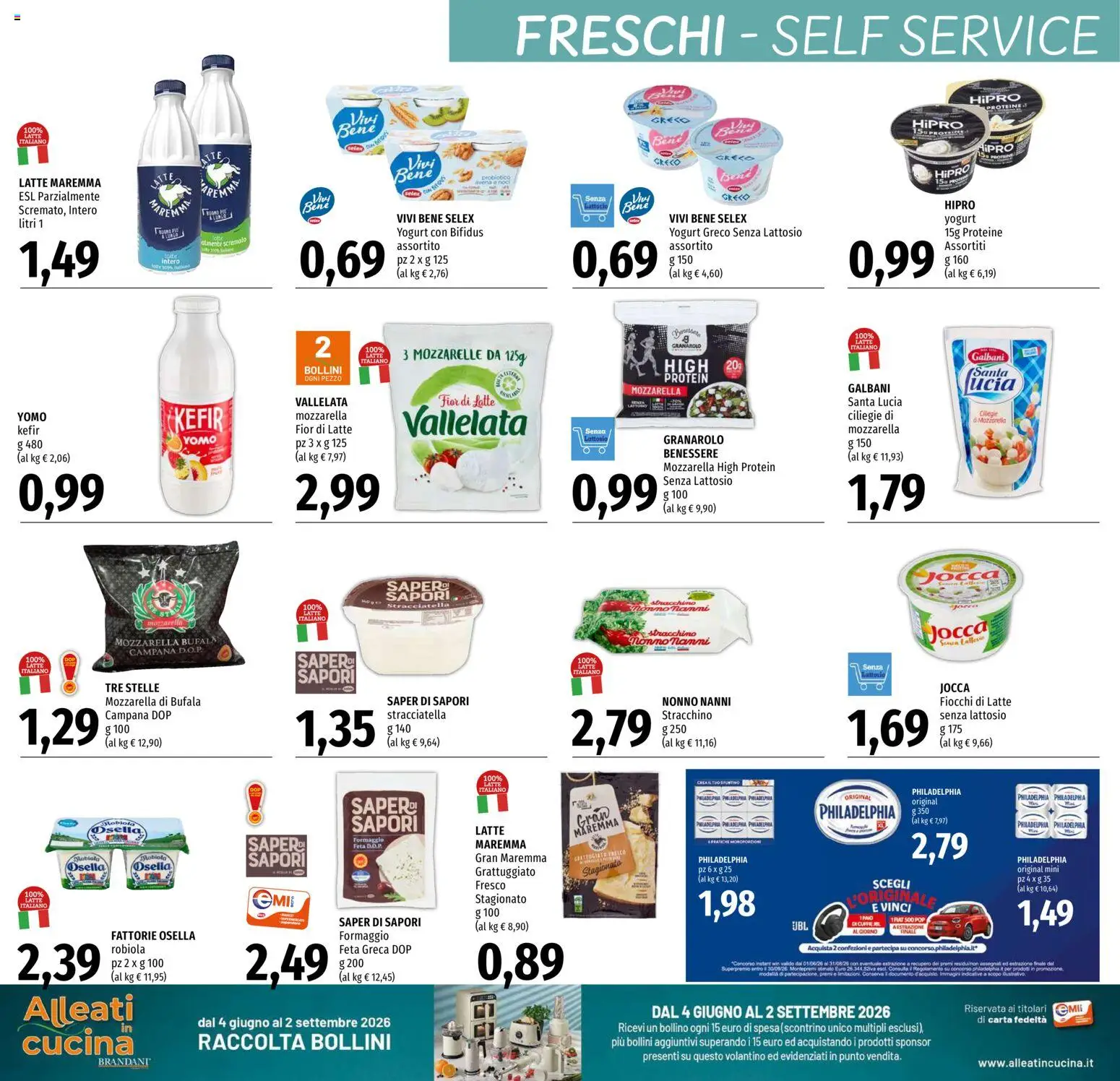 Volantino EMI del 16/07/2026 | Pagina: 8 | Prodotti: Yogurt greco, Fiocchi di latte, Fiocchi, Stracchino