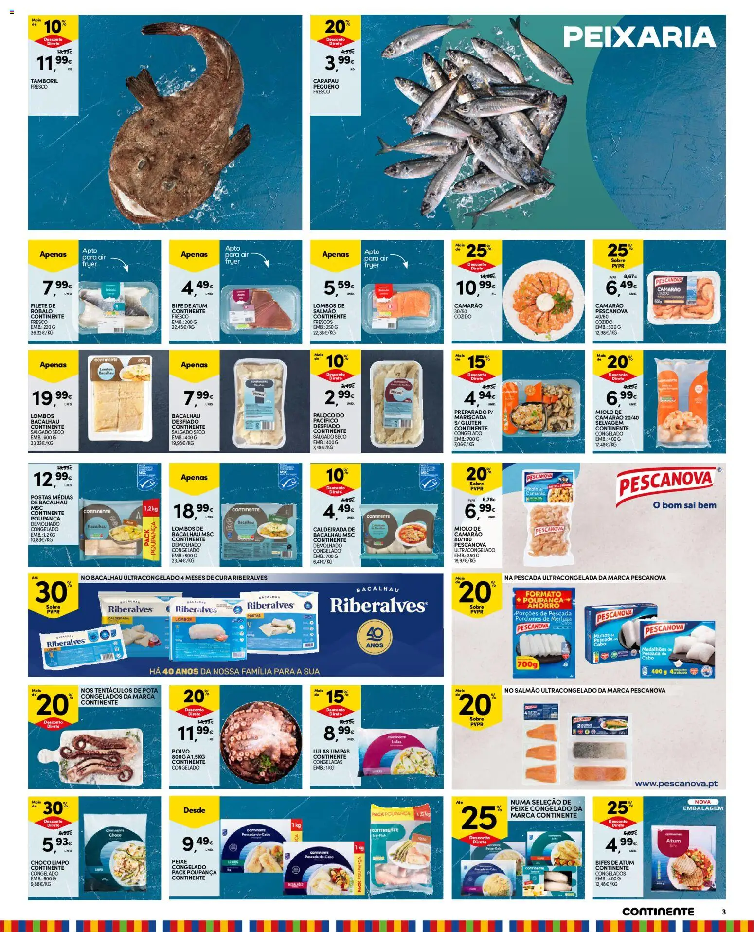Continente Madeira │ válido de 28/07/2026 | Página: 3 | Produtos: Polvo, Camarão, Salmão, Tamboril