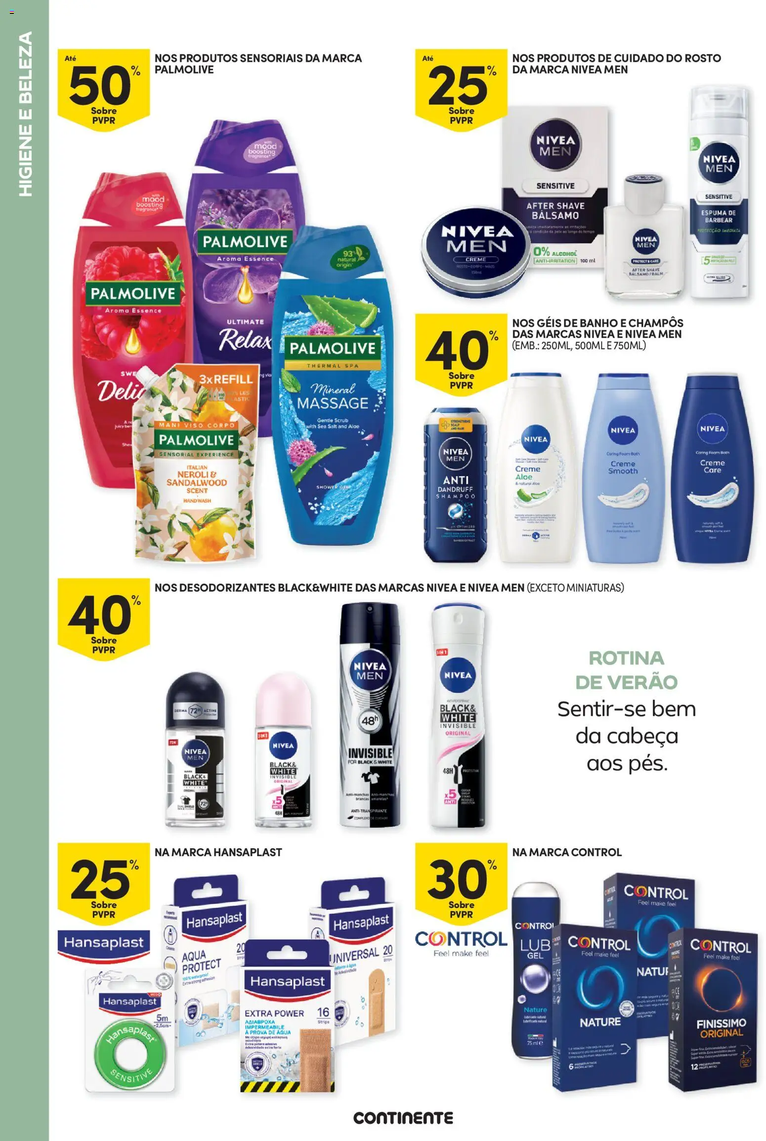 Continente - Férias de Verão  Abre espaço para a distração │ válido de 23/06/2026 | Página: 20 | Produtos: Agua, Shampoo, Espuma de barbear, Banho