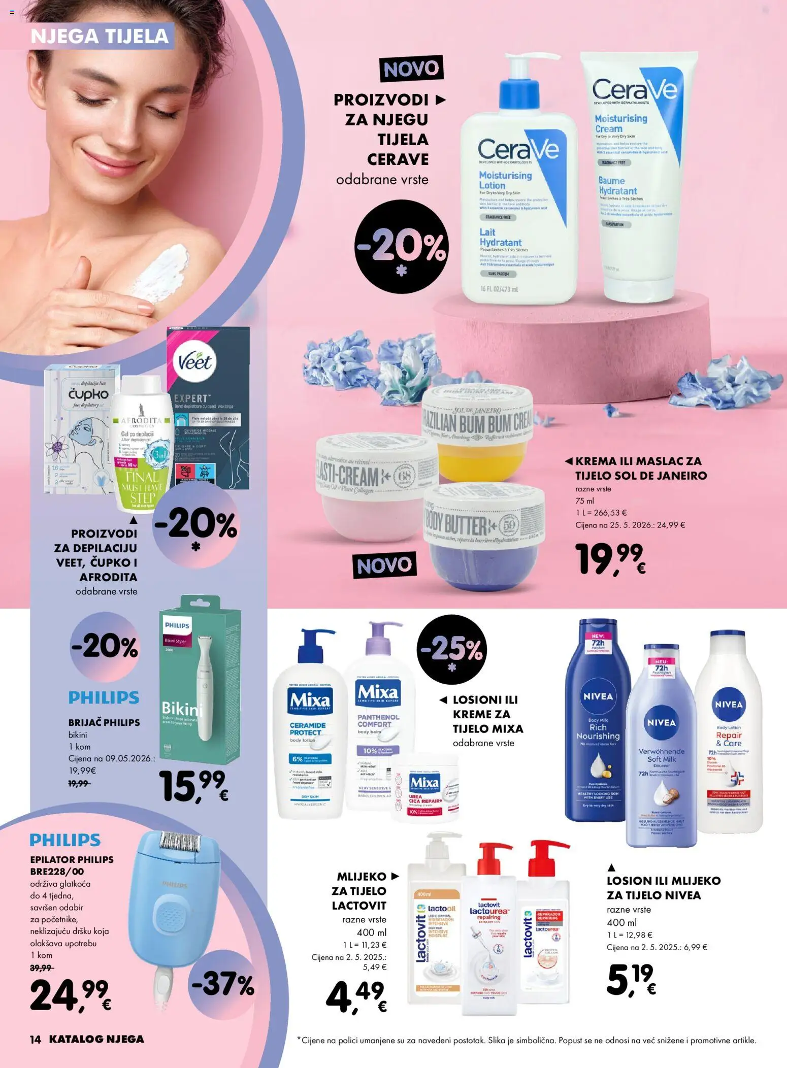 Interspar katalog | vrijedi od 04.06.2026 | Stranica: 14 | Proizvodi: Epilator, Brijač, Sol, Nivea